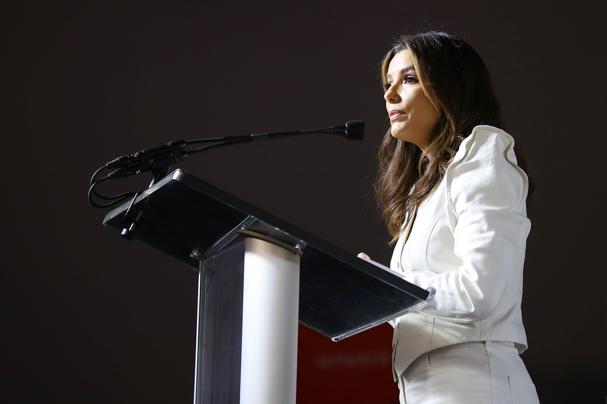 Eva Longoria speaks at the 2020 Women at Sundance Celebration on January 27 in Park City, Utah.