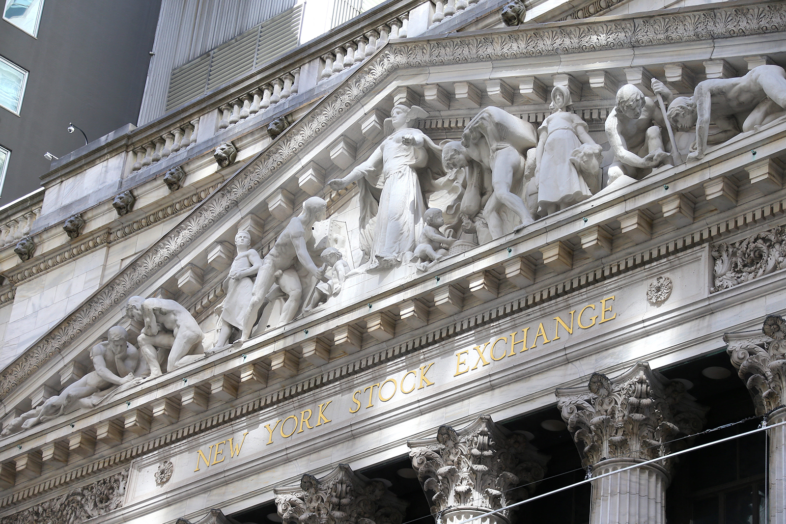 The New York Stock Exchange building in the Financial District of New York City, on March 15.