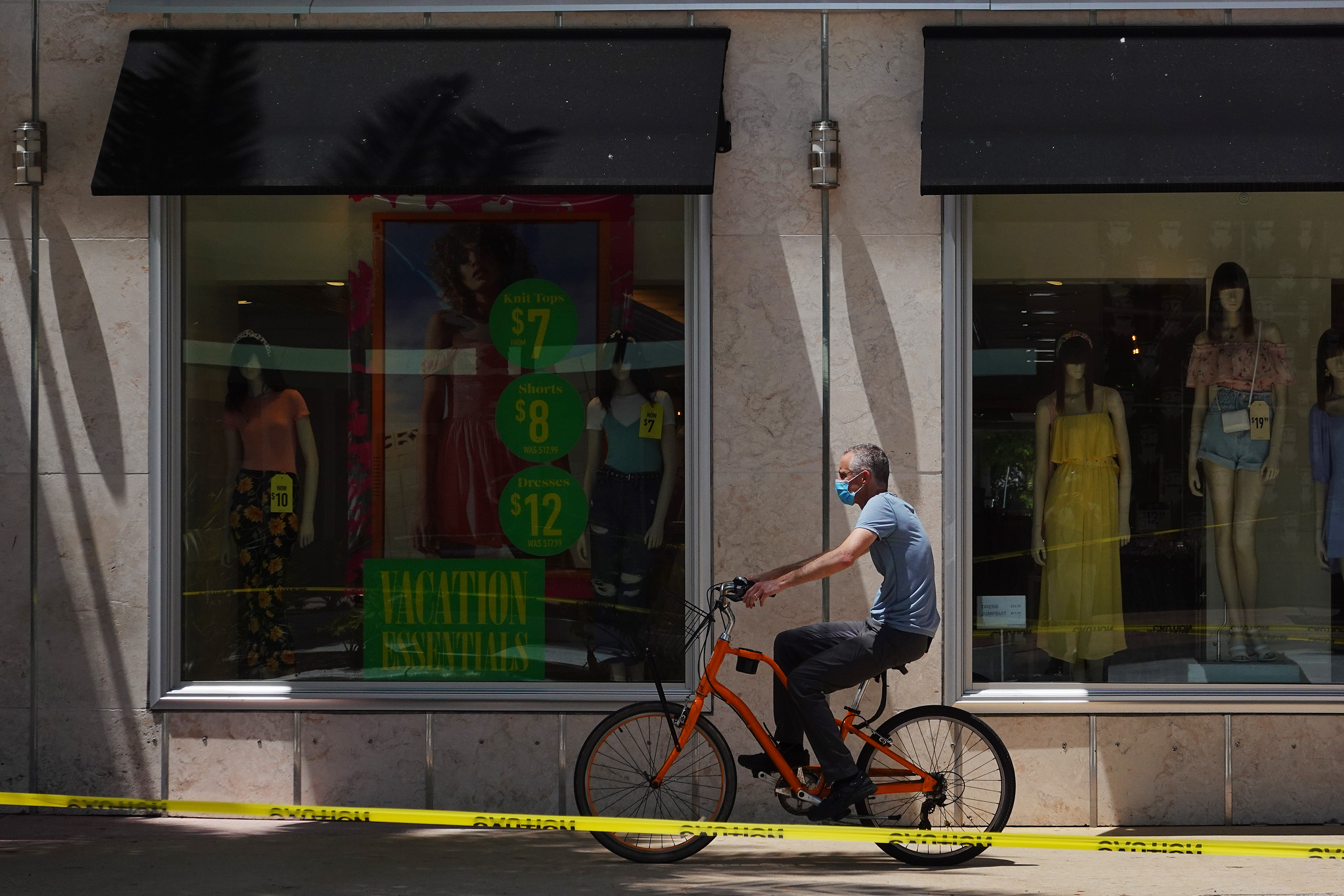 The Lincoln Road Mall in Miami Beach, Florida, is seen nearly empty on May 8.