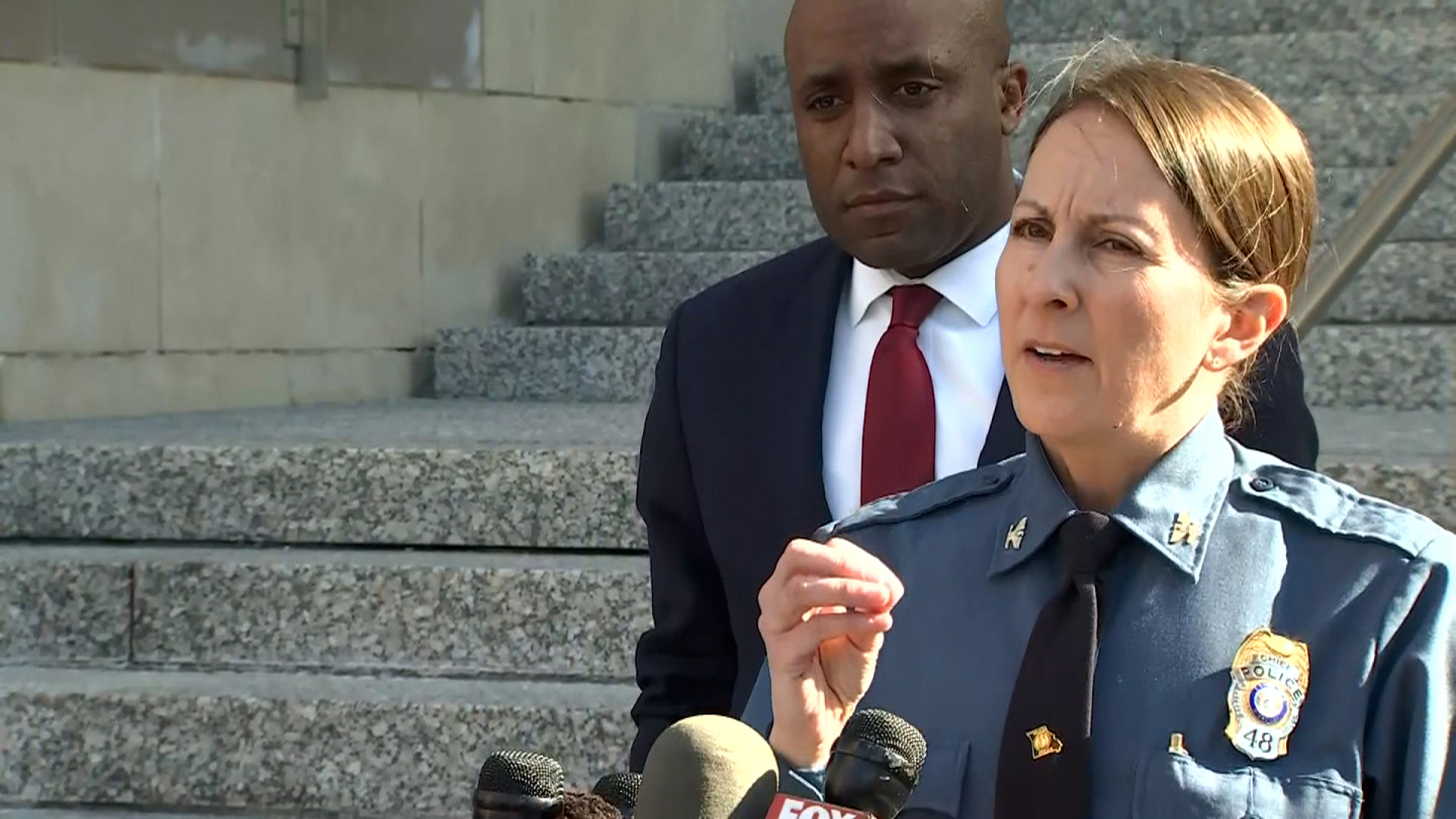 Kansas City Police Chief Stacey Graves speaks during a press conference on Thursday. 