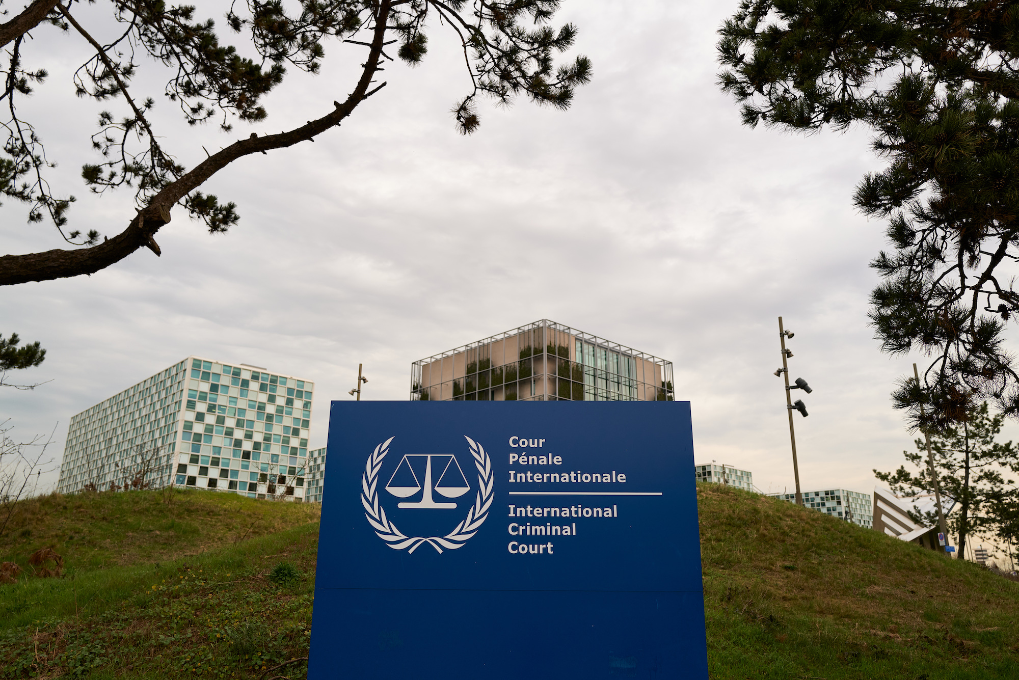 The exterior of the International Criminal Court is seen in The Hague, Netherlands, on Friday.