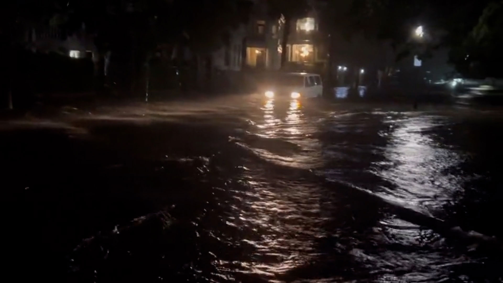 The streets of downtown Charleston, South Carolina, are flooded after Idalia on August 30.