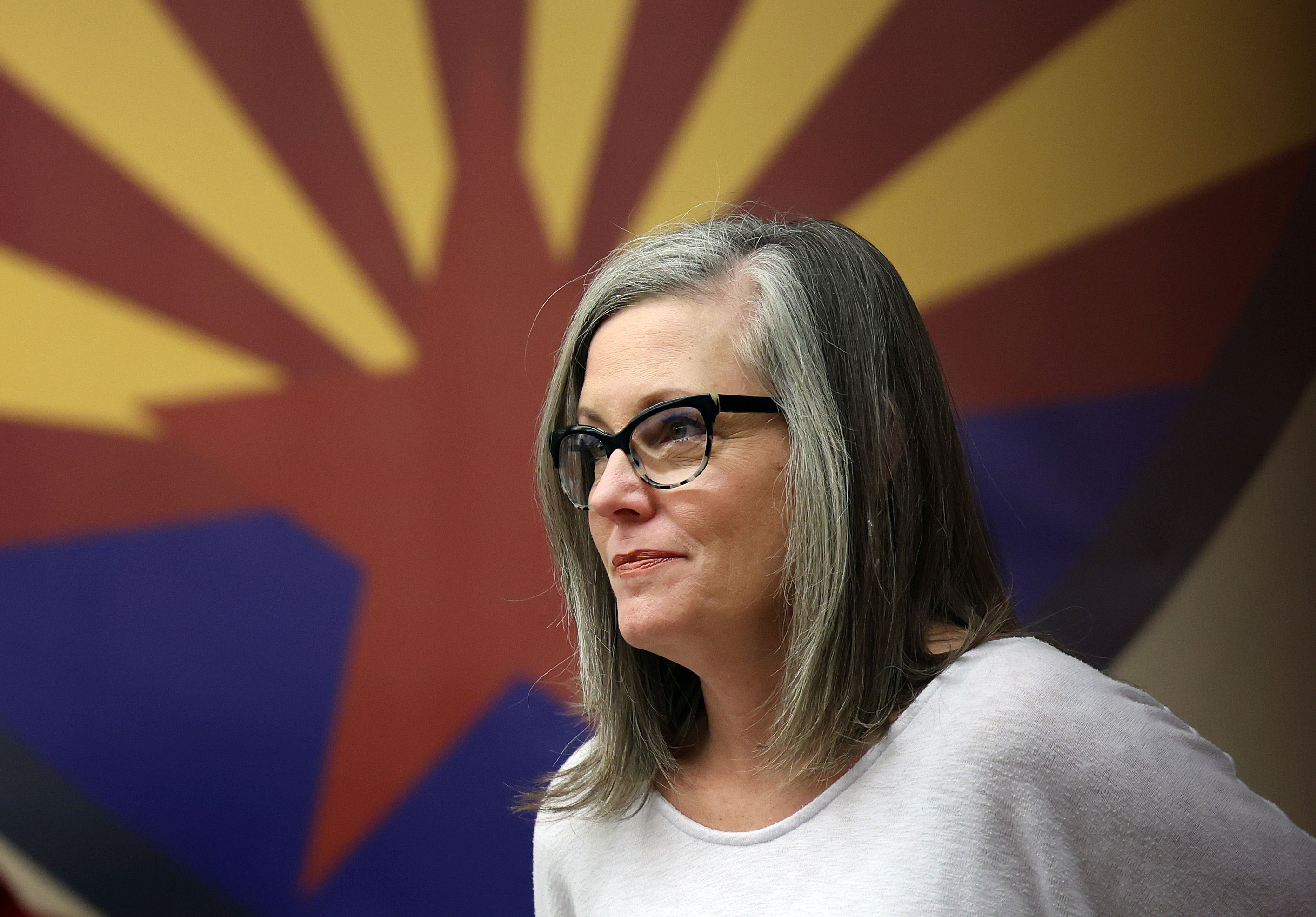 Katie Hobbs holds a campaign event in Phoenix, Arizona, on November 5.
