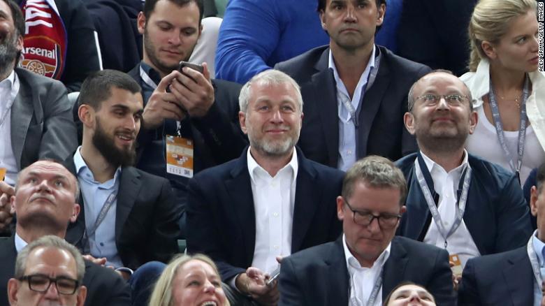 Roman Abramovich (center) has owned Chelsea Football Club since 2003.