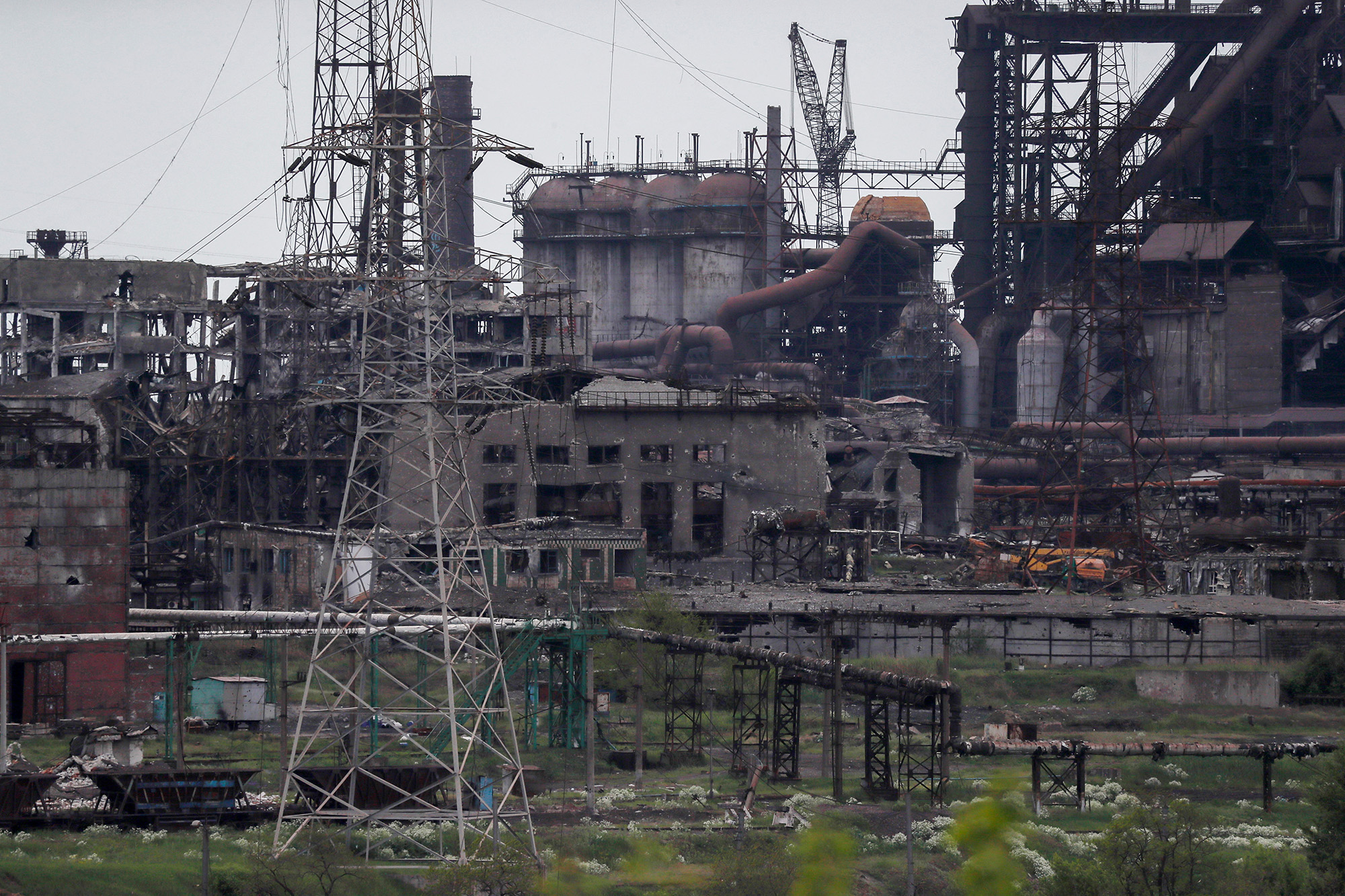 The Azovstal Iron and Steel Works in the southern port city of Mariupol, Ukraine, on May 15.