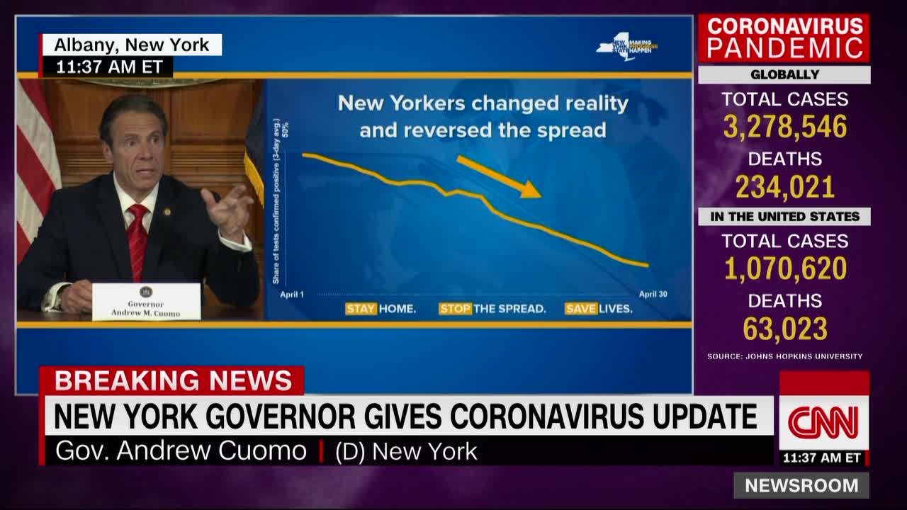 Gov. Cuomo Says New Yorkers "changed Reality" During Coronavirus Pandemic