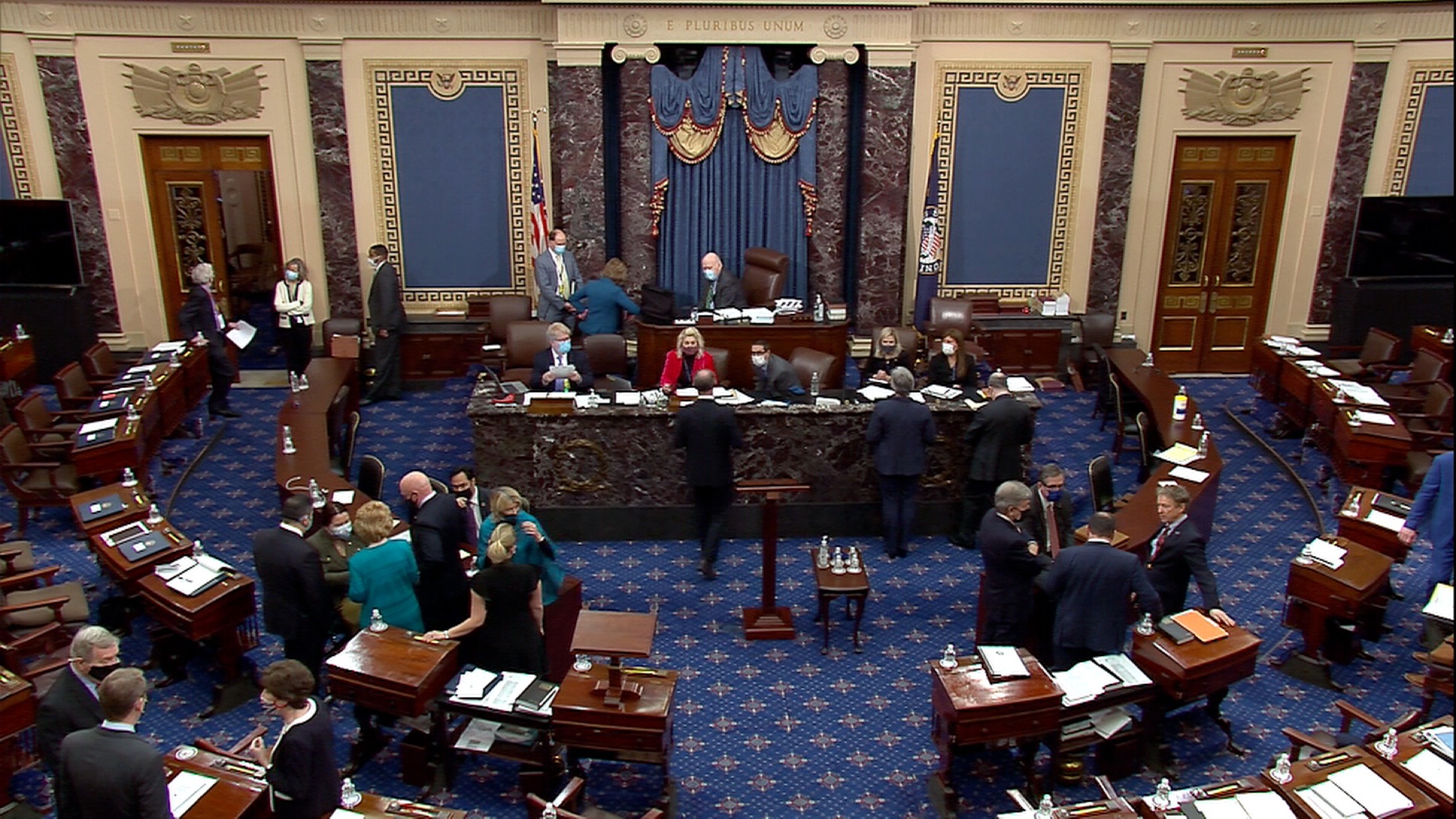 Here's what's happening on the Senate floor now following the witness vote