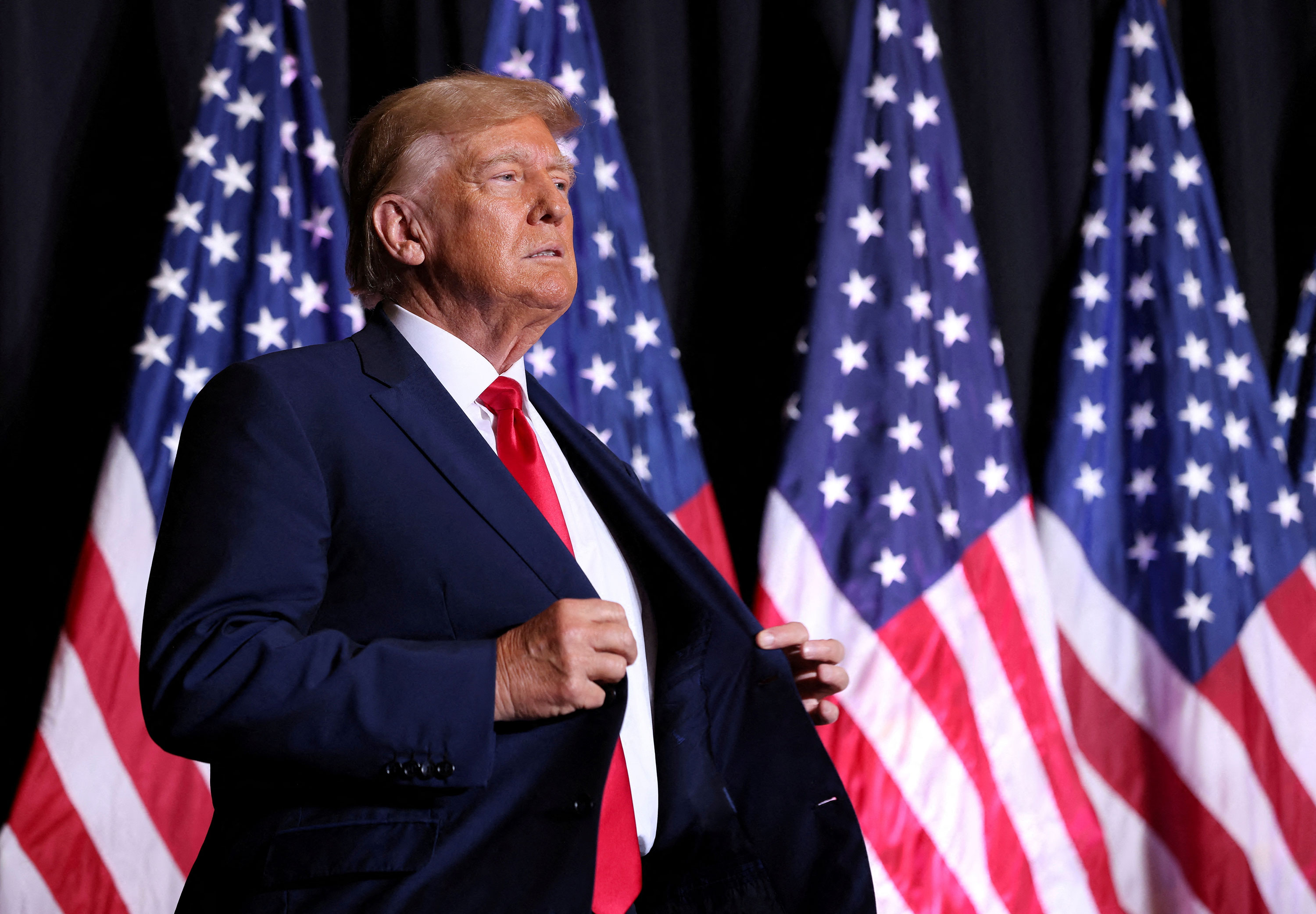 Former President Donald Trump attends a campaign event in Council Bluffs, Iowa, on July 7.