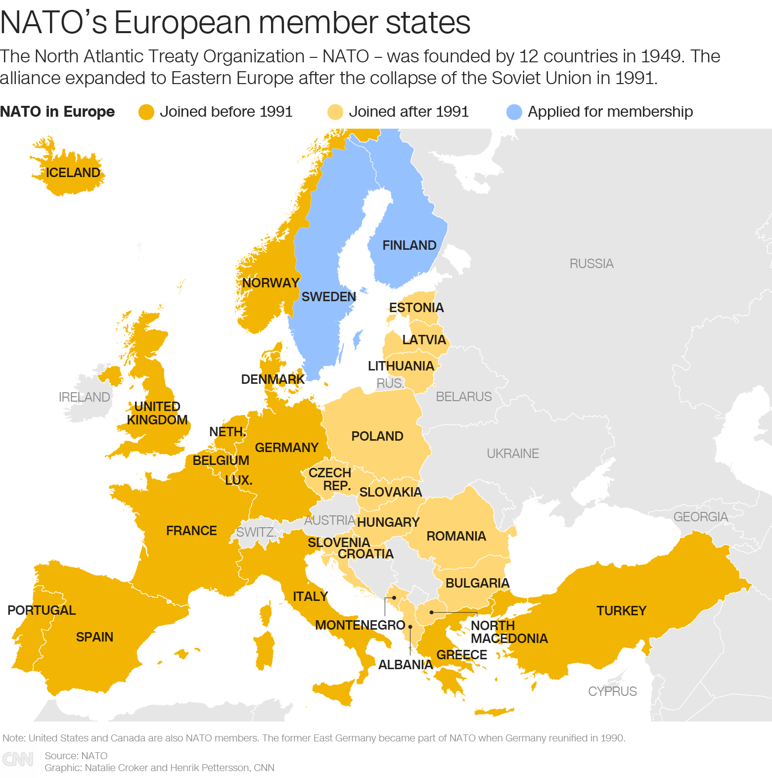 Карта мира с нато