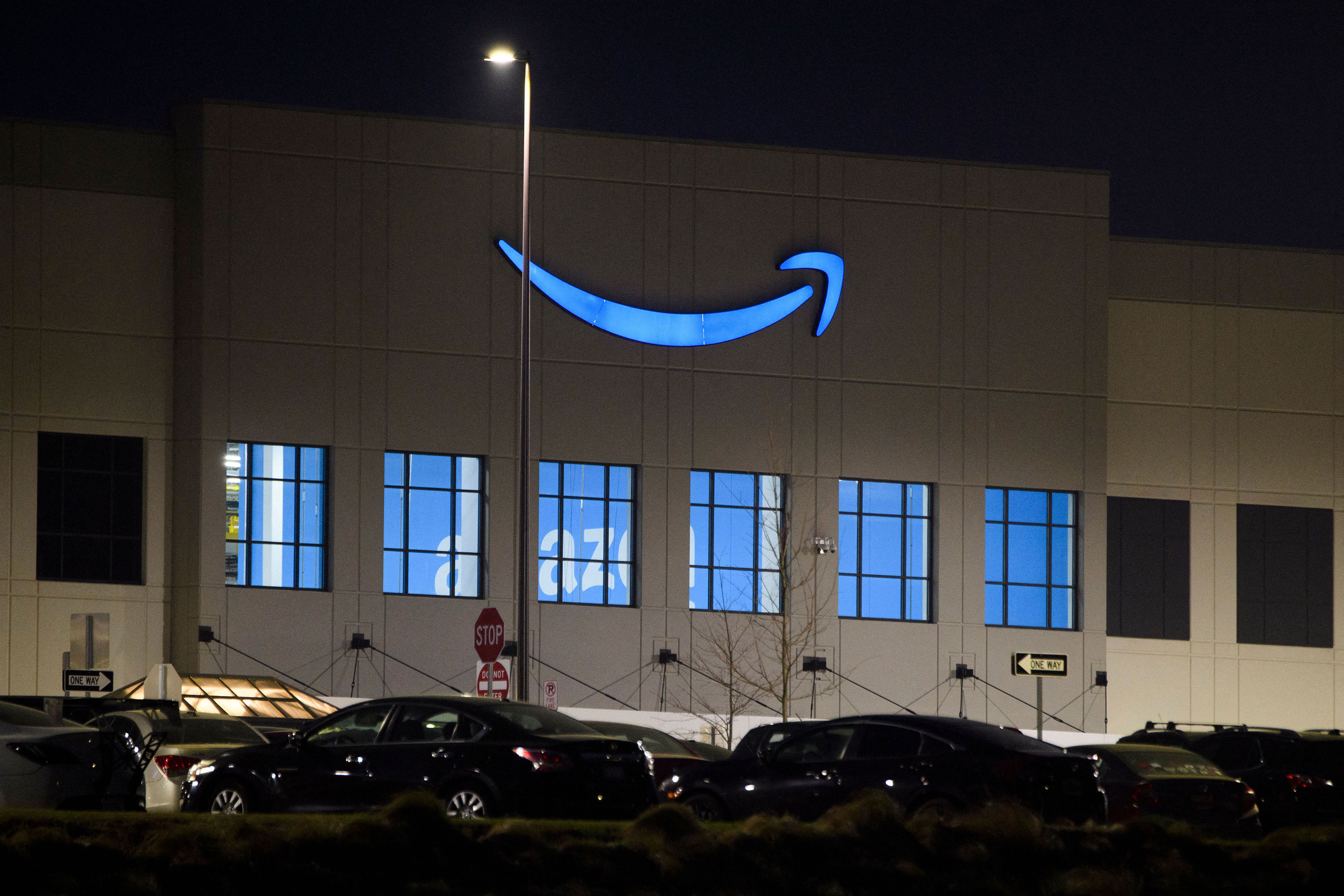 An Amazon fulfillment center in seen in Bessemer, Alabama, on March 27.
