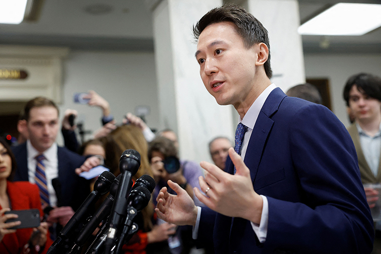 TikTok Chief Executive Shou Zi Chew is pictured today before testifying before a House Energy and Commerce Committee hearing entitled "TikTok: How Congress can Safeguard American Data Privacy and Protect Children from Online Harms," as lawmakers scrutinize the Chinese-owned video-sharing app, on Capitol Hill in Washington.