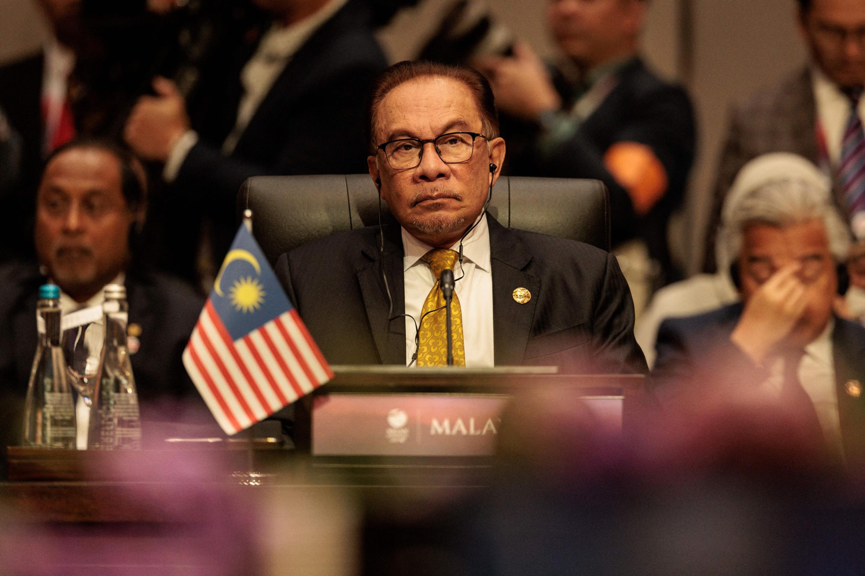 Malaysia's Prime Minister Anwar Ibrahim at a summit in Jakarta on September 6, 2023.