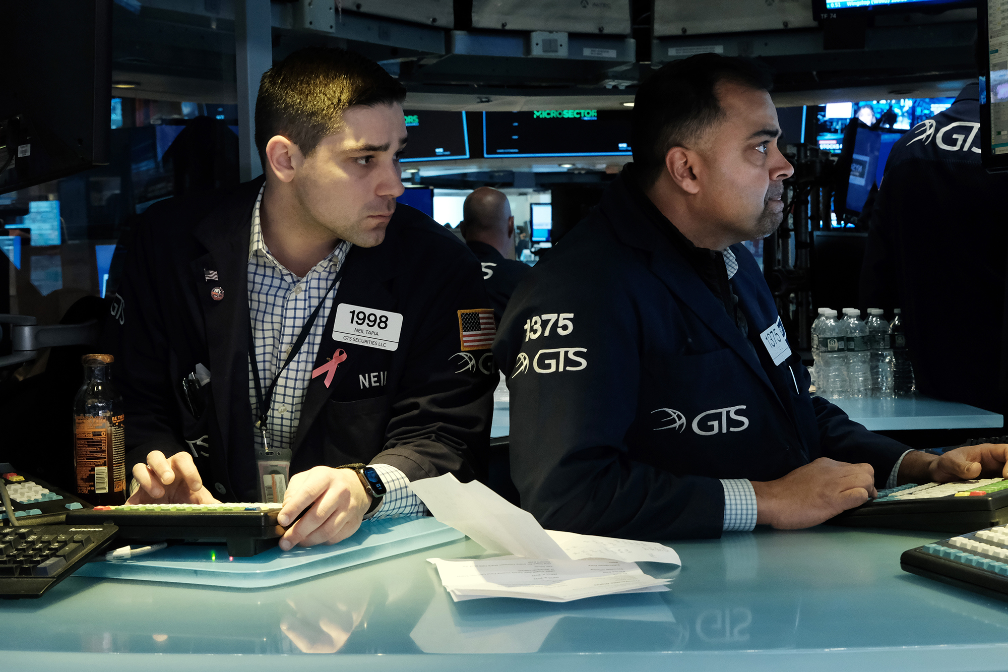 Traders at the New York Stock Exchange on March 10.