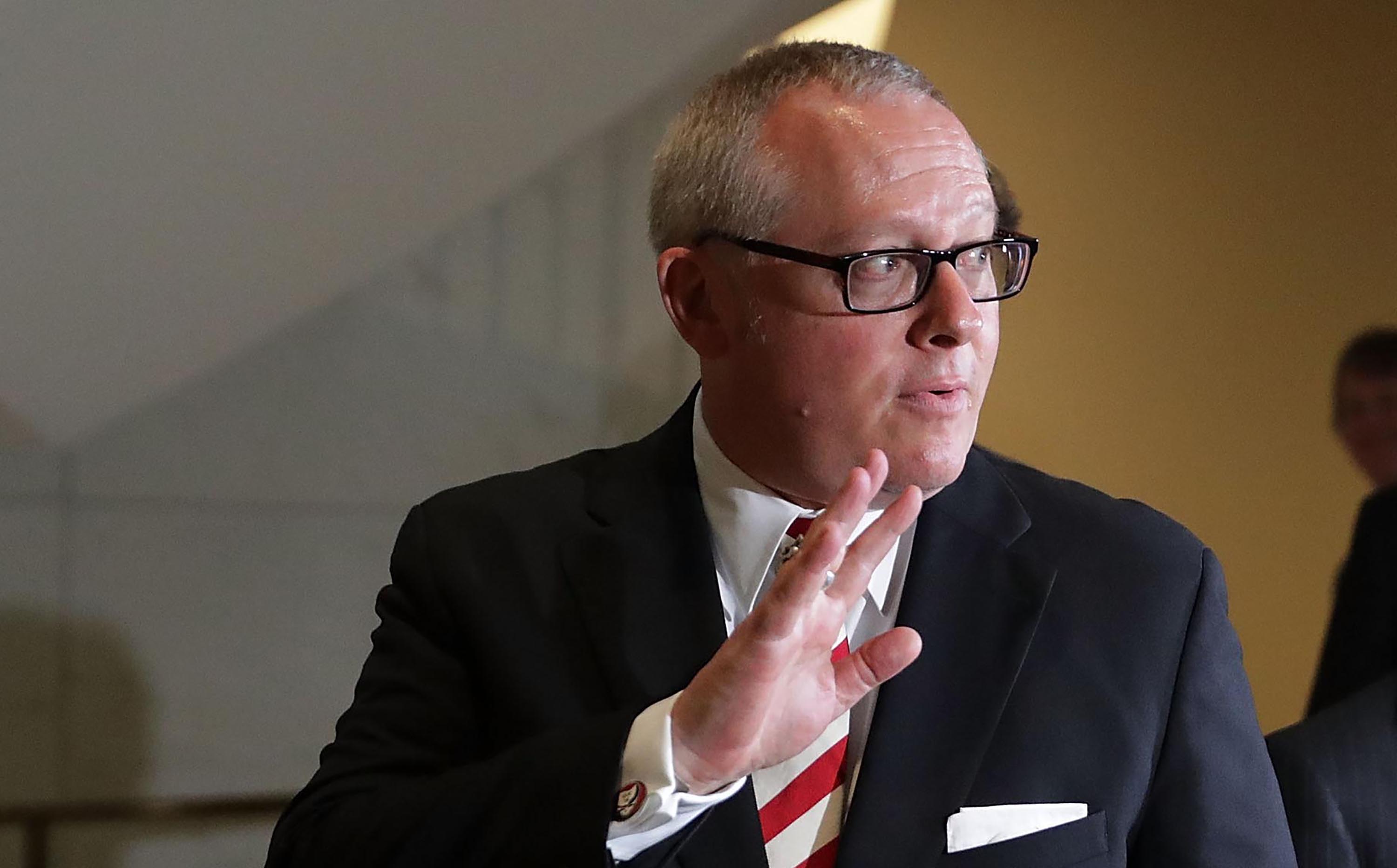 Former Trump campaign aide Michael Caputo is seen on Capitol Hill in July 2017.