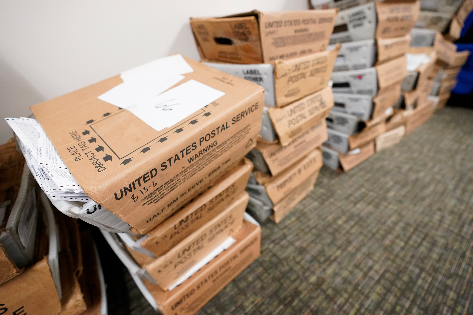 Ballots wait to be counted on November 5 in Allentown, Pennsylvania. 