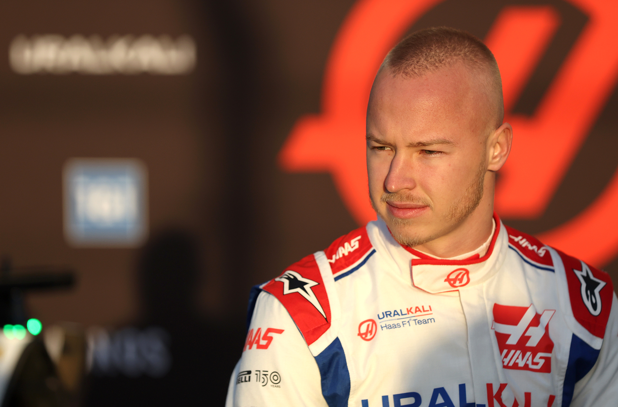 Russian driver Nikita Mazepin during F1 Testing on February 23, in Barcelona, Spain. 