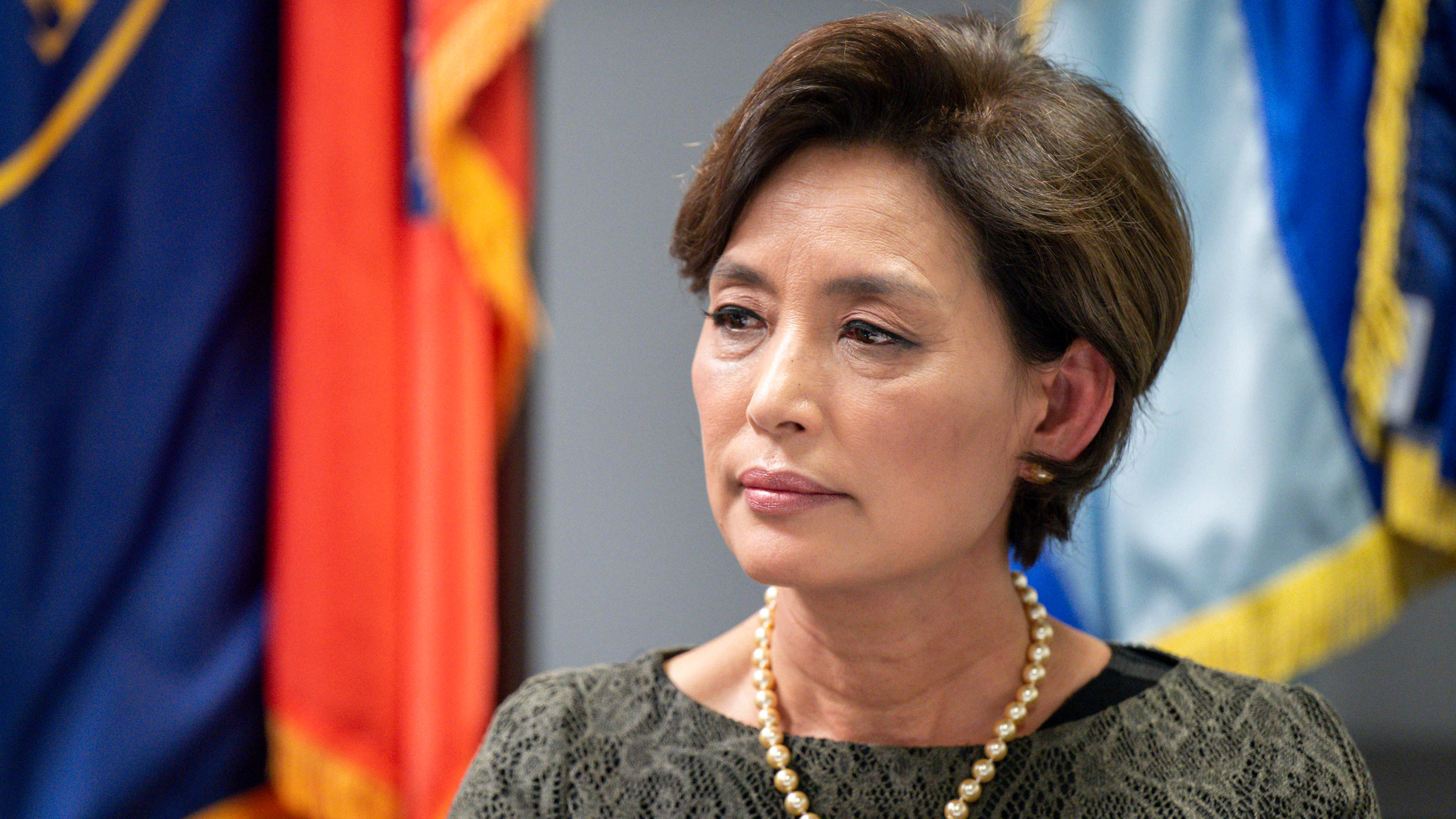 US Rep. Young Kim hosts a task force on human trafficking at her Orange County office in Placentia, California, in March.