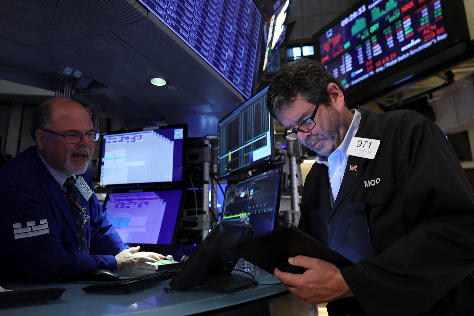 Traders working on the floor of the New York Stock Exchange on Monday September 26. 