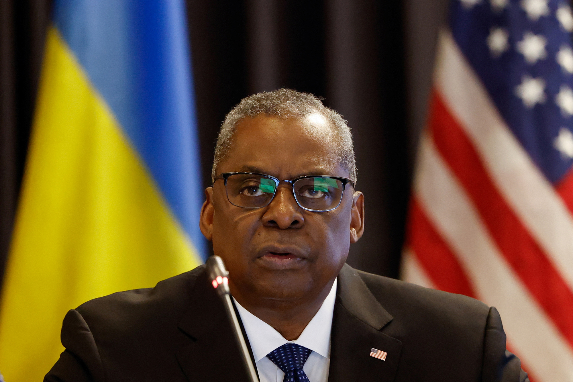 U.S. Secretary of Defense Lloyd Austin attends Ukraine Defense Contact group meeting at Ramstein U.S. Air Base, Germany, on April 21.