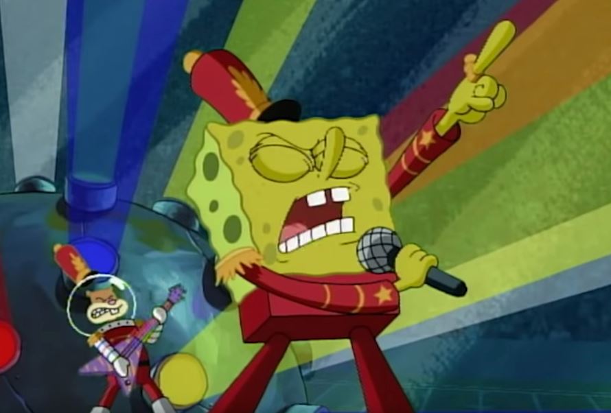 Spongebob as a sad rapper