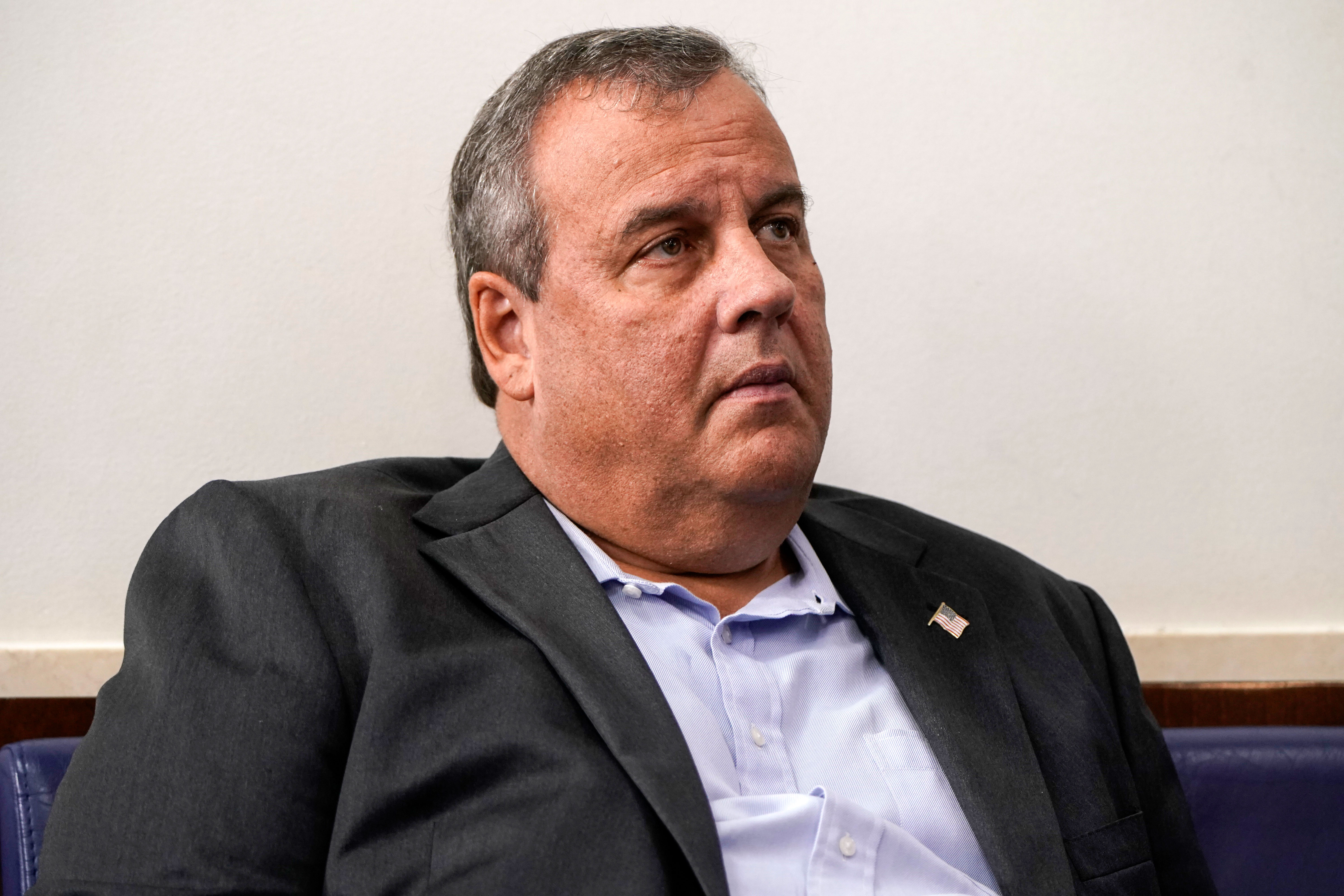 Former New Jersey Gov. Chris Christie attends a news conference at the White House on September 27.