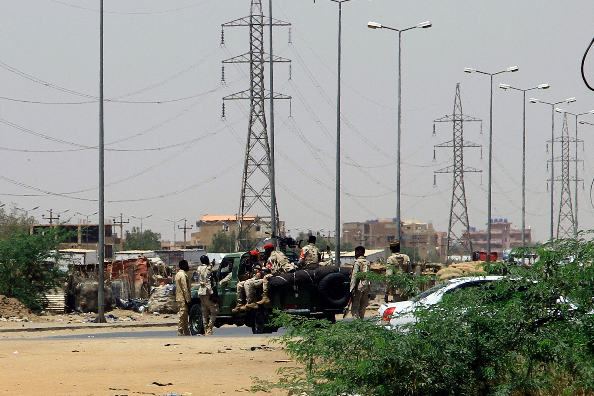 Army soldiers deploy in Khartoum, Sudan, on Saturday, April 15.