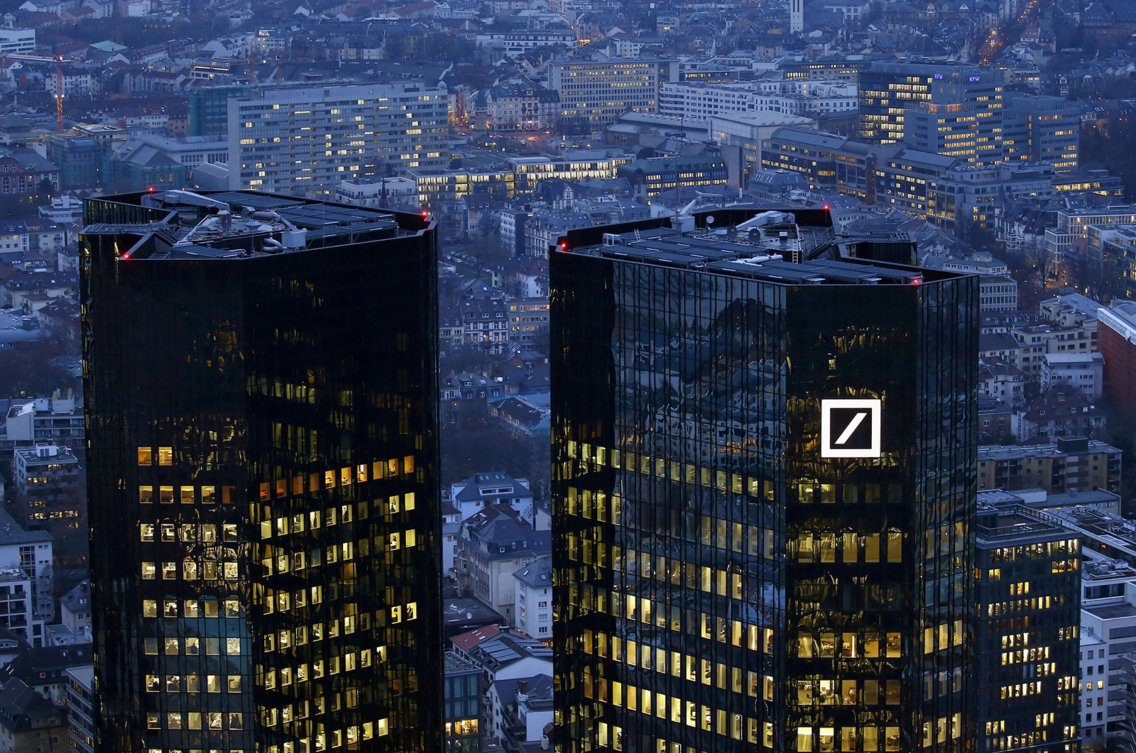 Germany's Deutsche Bank seen in Frankfurt, Germany, in 2016. 