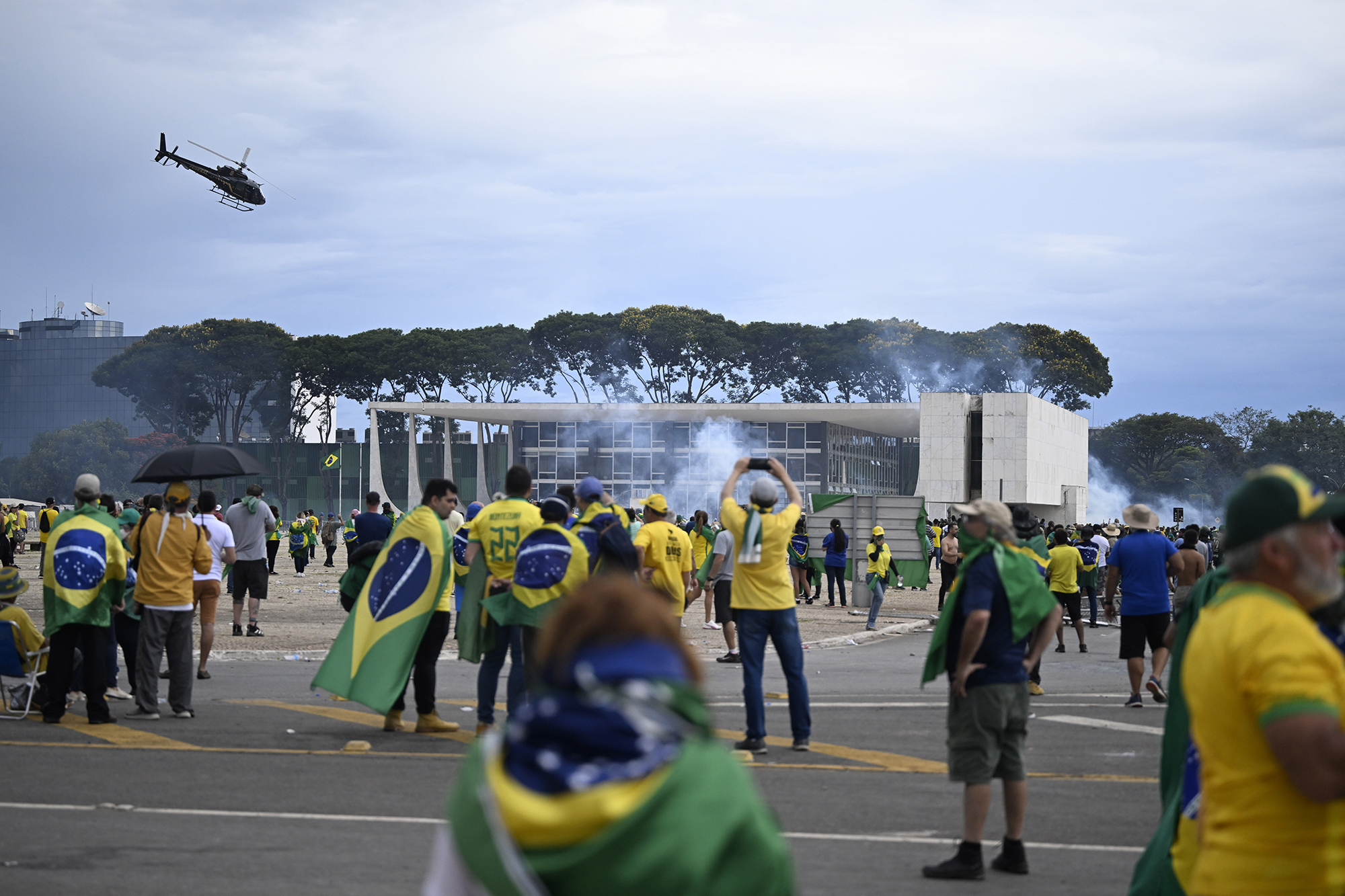 Bolsonaro supporters storm the National Congress in Brasilia, Brazil, on January 8.