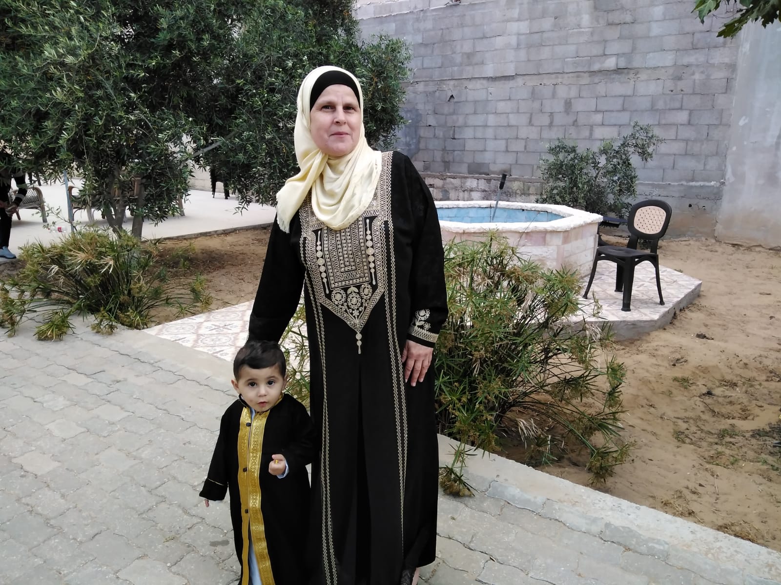 A family photo of Hala with her grandson, Tayem, who is now 5-years-old. They were holding hands when she was shot.