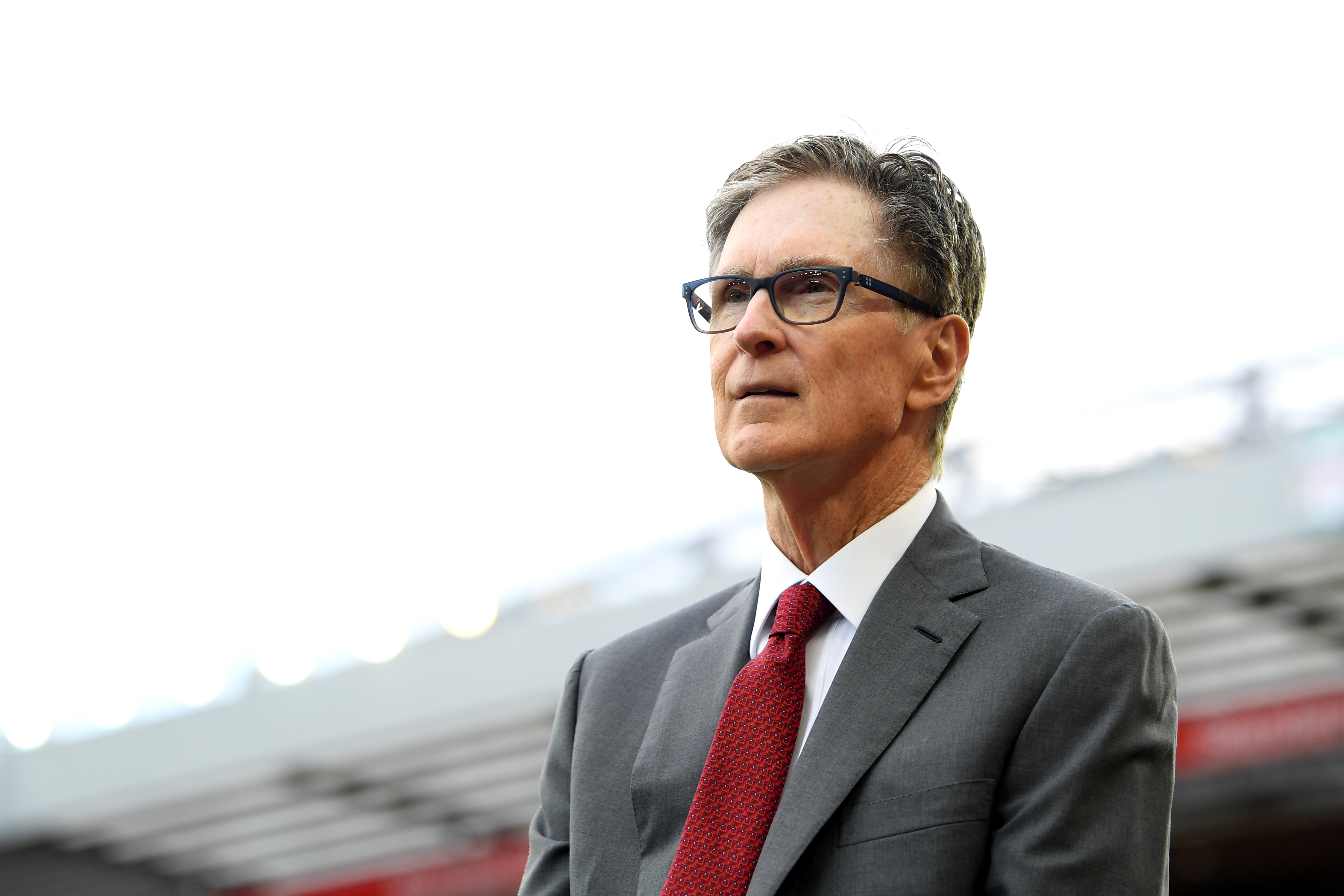 Liverpool owner John W. Henry ahead of the Premier League match between Liverpool FC and Norwich City in 2019.
