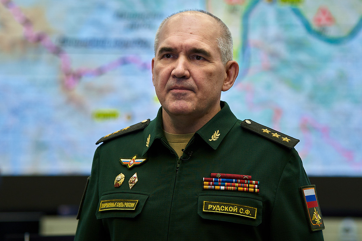 Chief of the Main Operational Directorate of the Russian Armed Forces' General Staff, Colonel General Sergei Rudskoy is seen in November 10, 2020. 