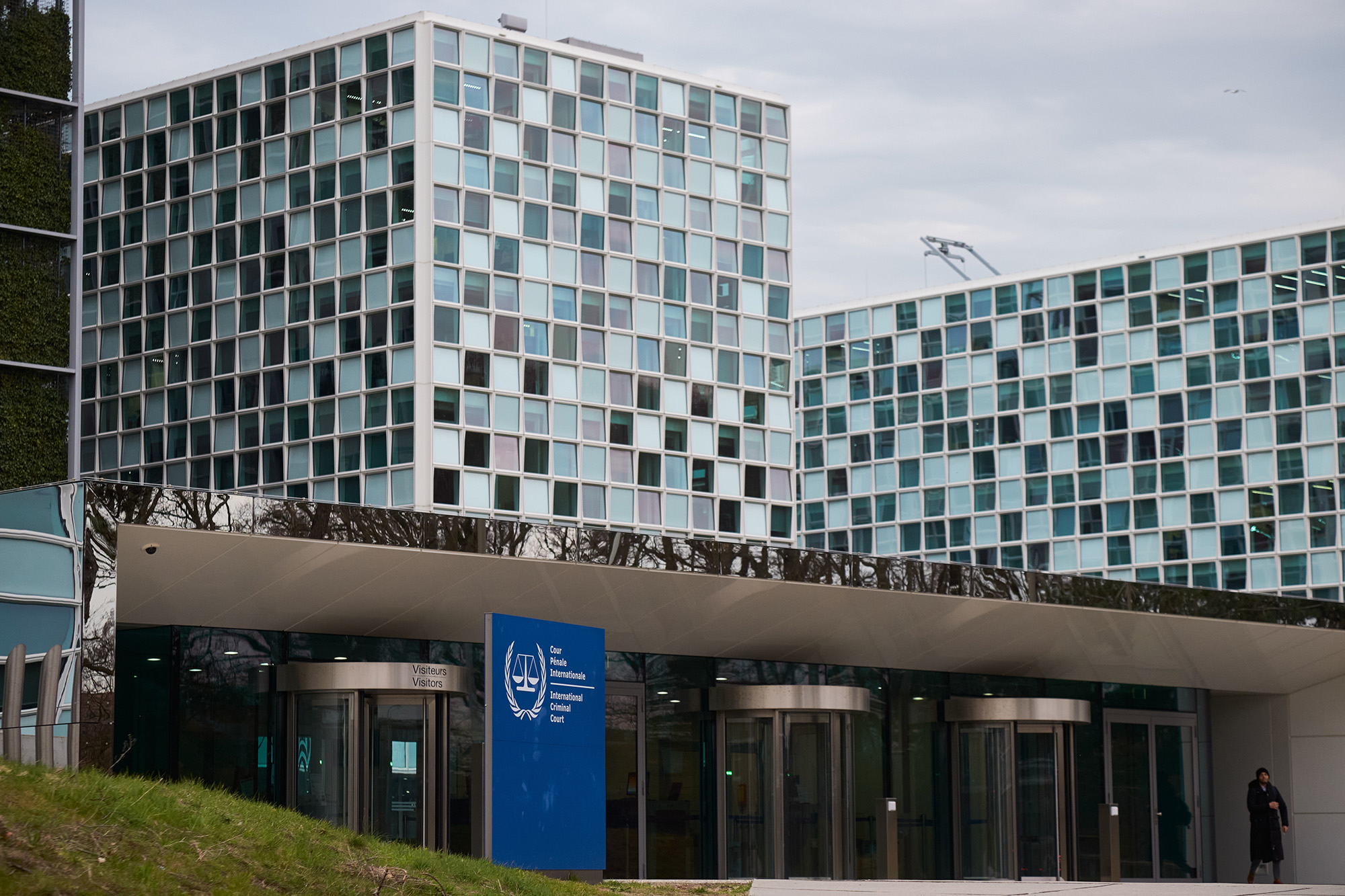 The exterior of the International Criminal Court is seen on March 17, in The Hague, Netherlands. 