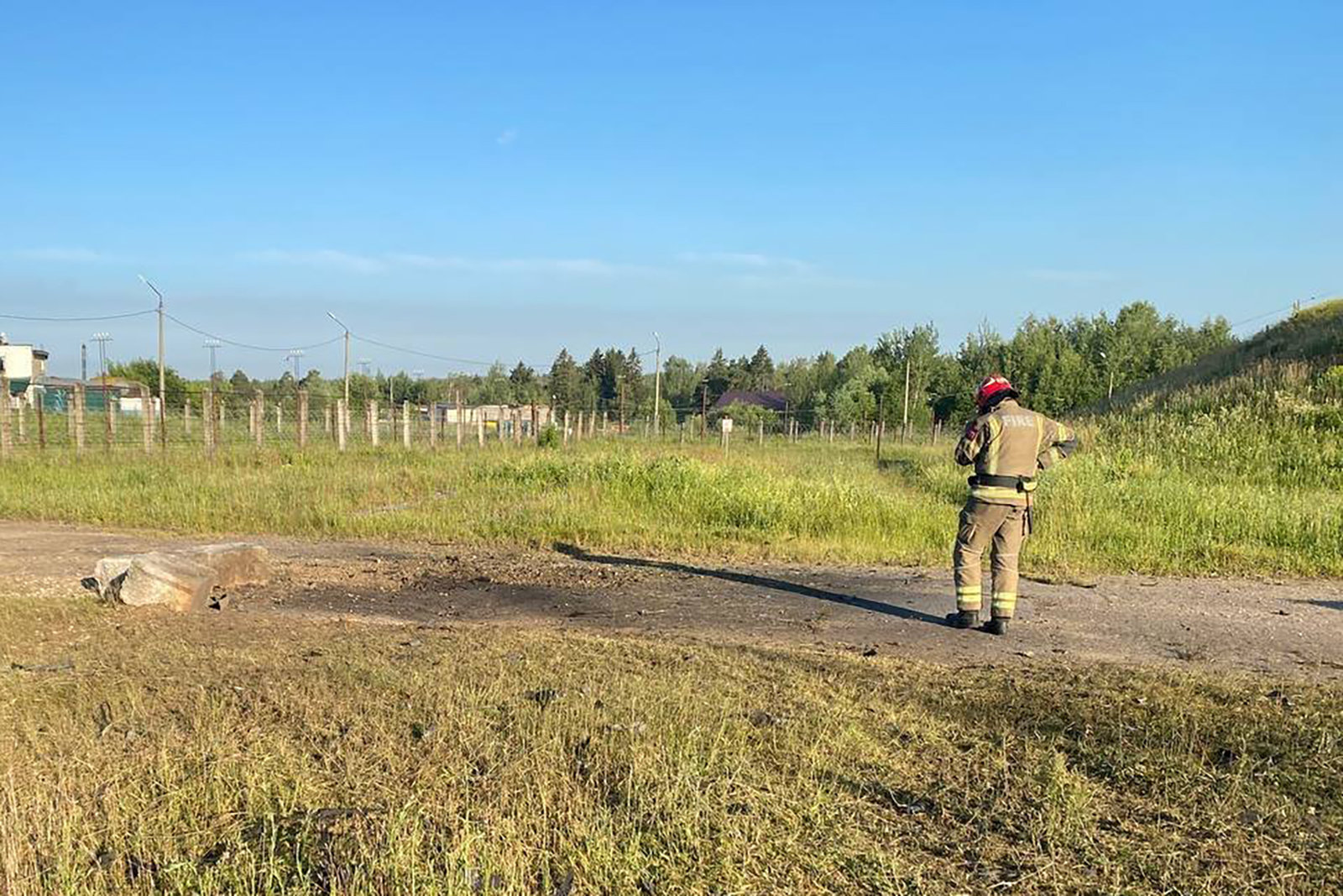 Two drones were taken out near a military base at Kalininets village, Naro-Fominskiy district, Russia, on June 21.