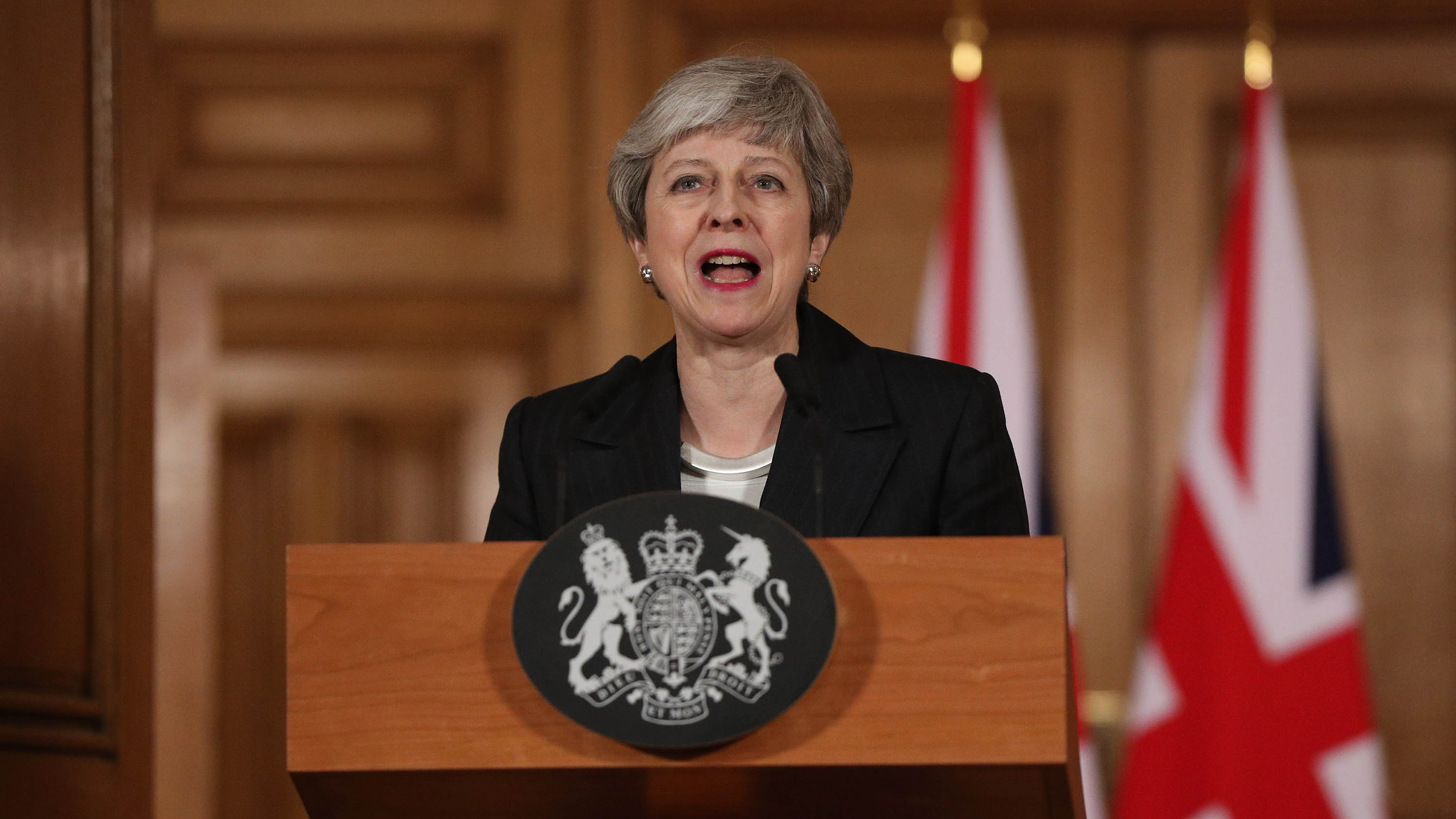 Prime Minister Theresa May during her statement to the nation.