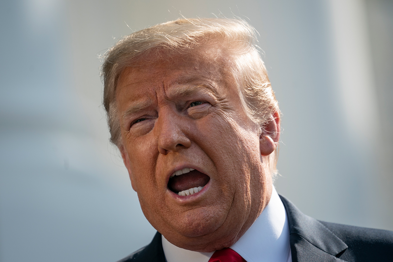 US President Donald Trump speaks to reporters before boarding Marine One on the South Lawn of the White House on June 23, in Washington, DC.