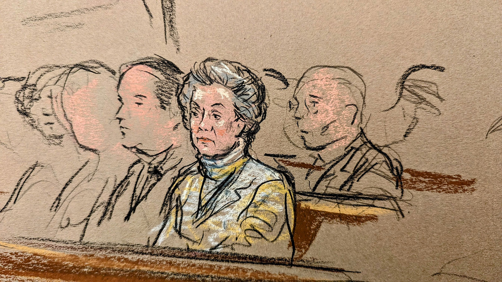 Norma Anderson se sienta en la audiencia de la Corte Suprema durante los argumentos orales del jueves.