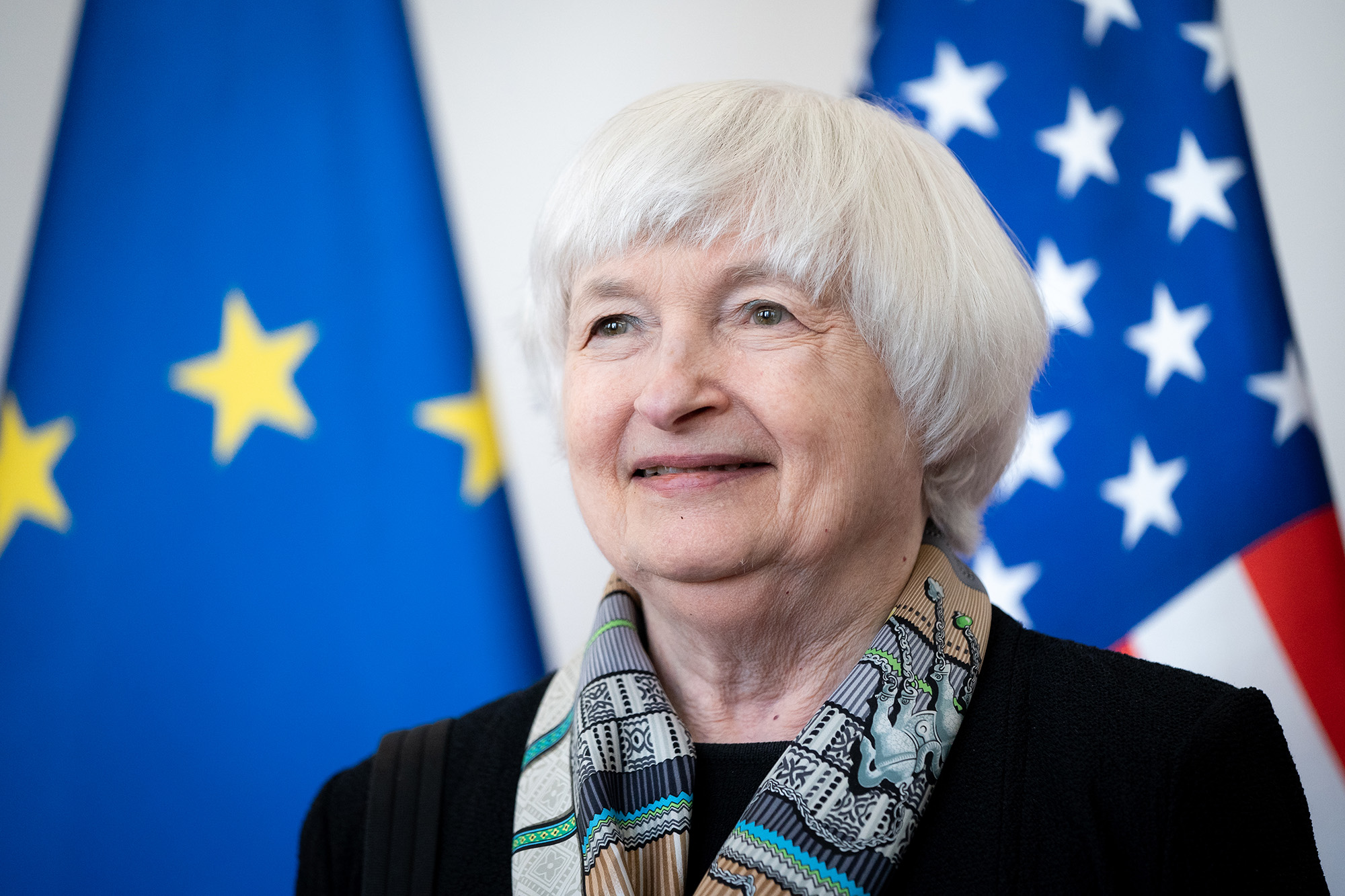 US Treasury Secretary Janet Yellen at the Ministry of Finance in Warsaw, Poland, on May 16.