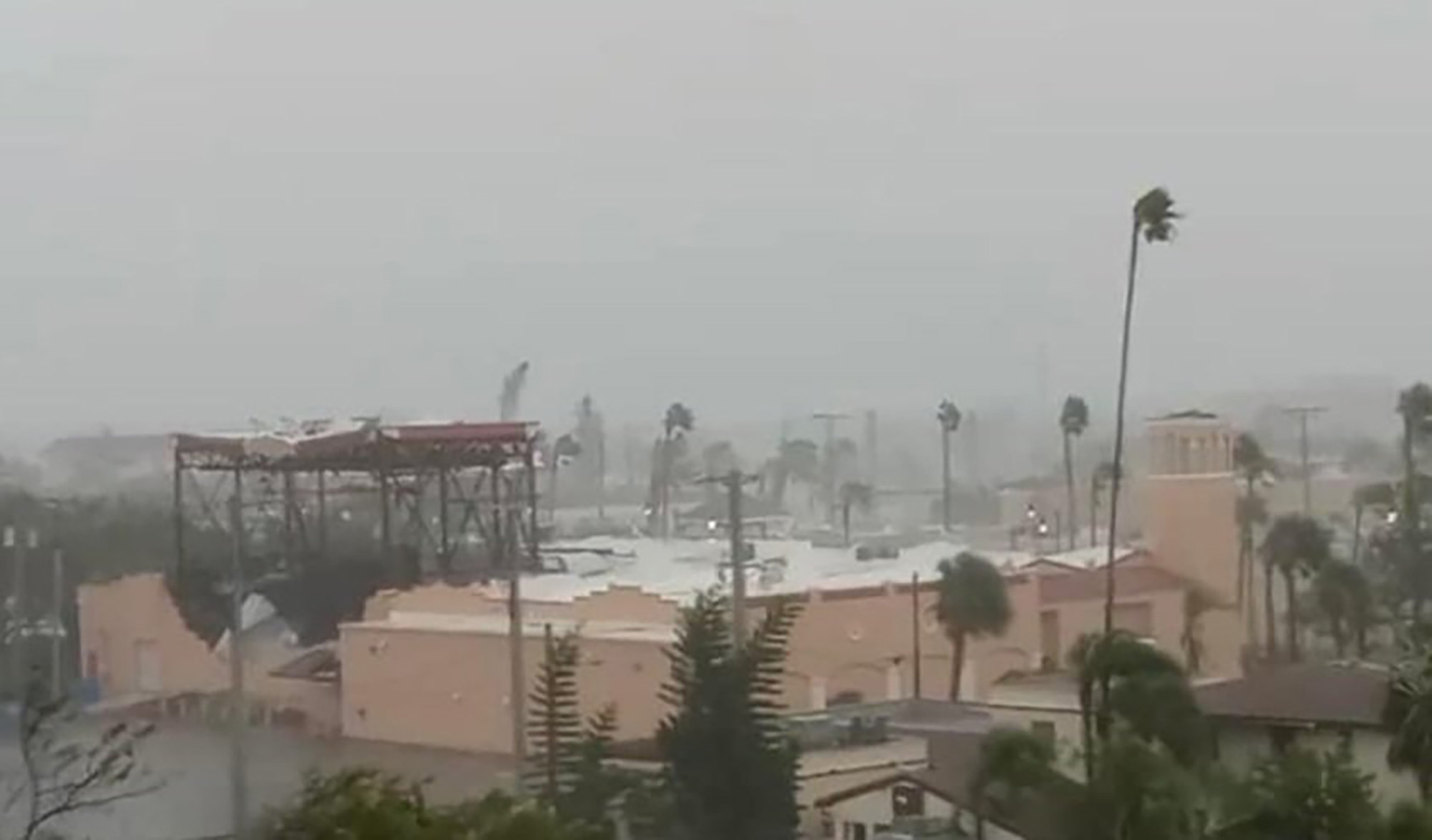 Damage to Venice Theater is seen on September 28. 