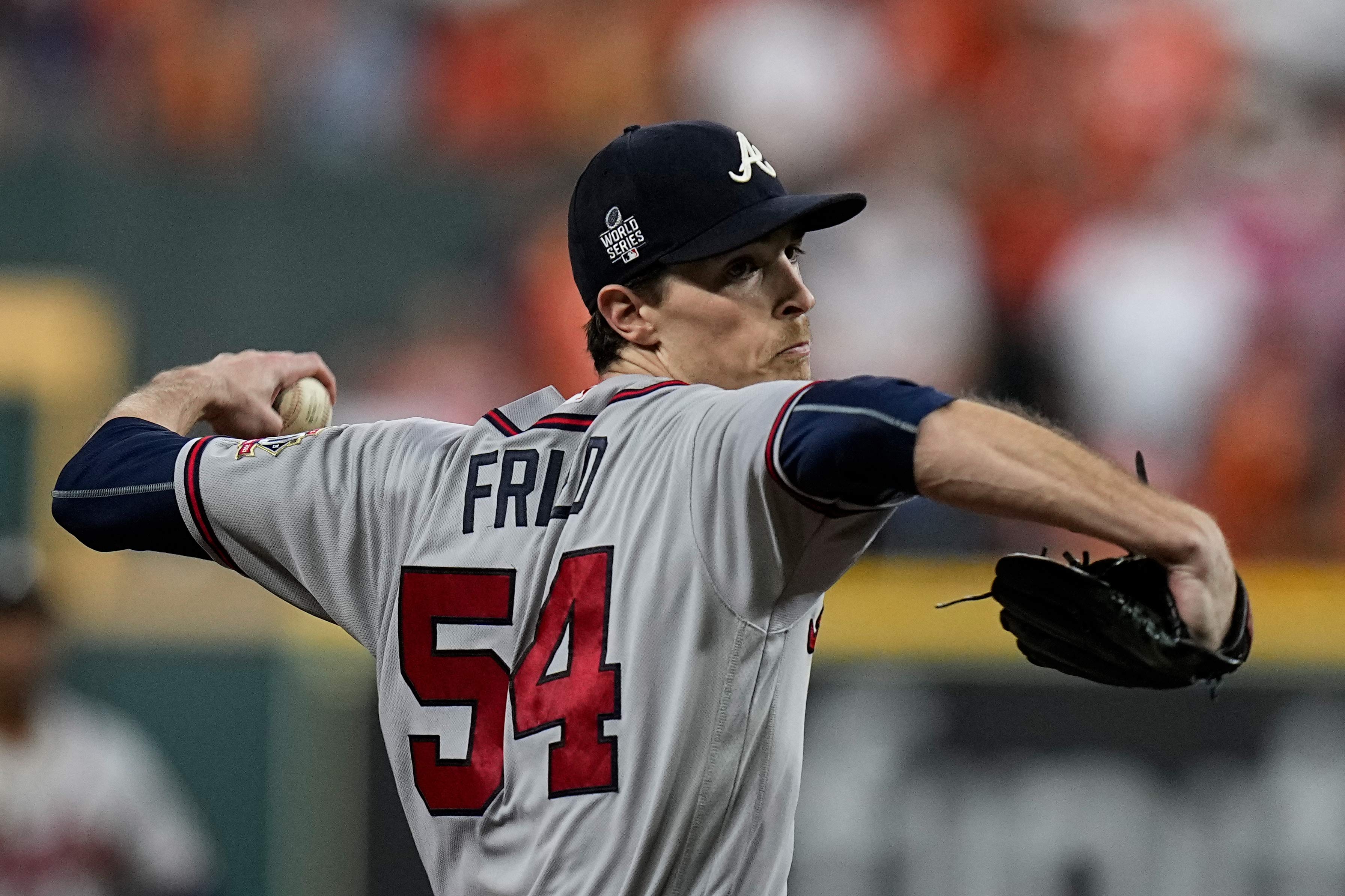 Atlanta Braves starting pitcher Max Fried throws during the first inning in Game 6.
