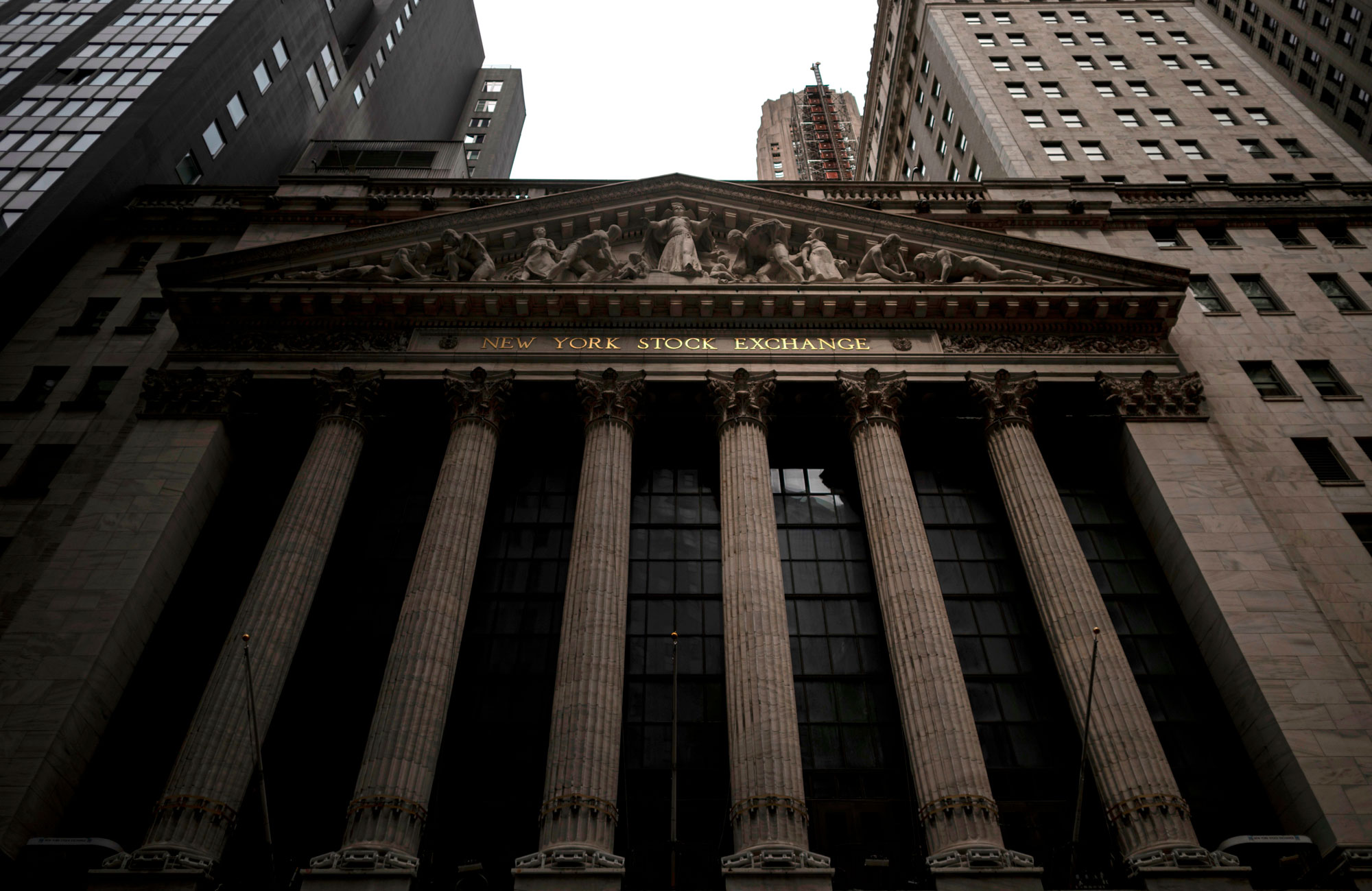The New York Stock Exchange (NYSE) stands on May 8 in New York City.