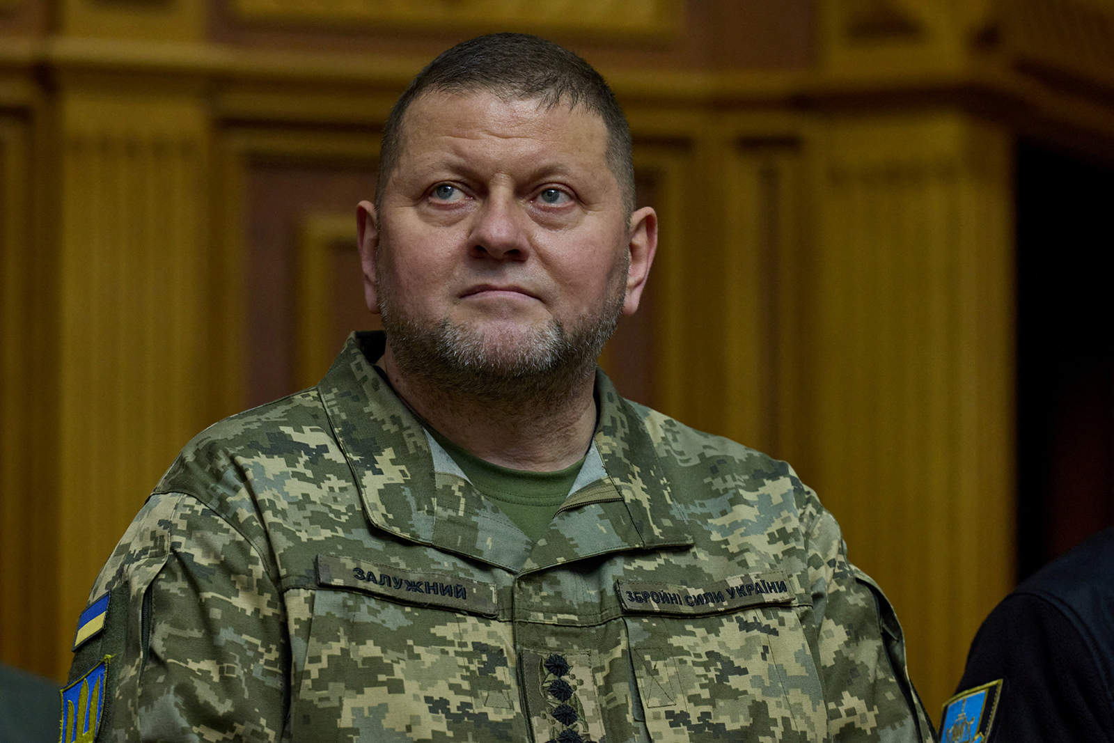 Commander in Chief of the Ukrainian armed Forces Valerii Zaluzhnyi during a session of the Ukrainian Parliament, in Kyiv, Ukraine, in December 2022. 