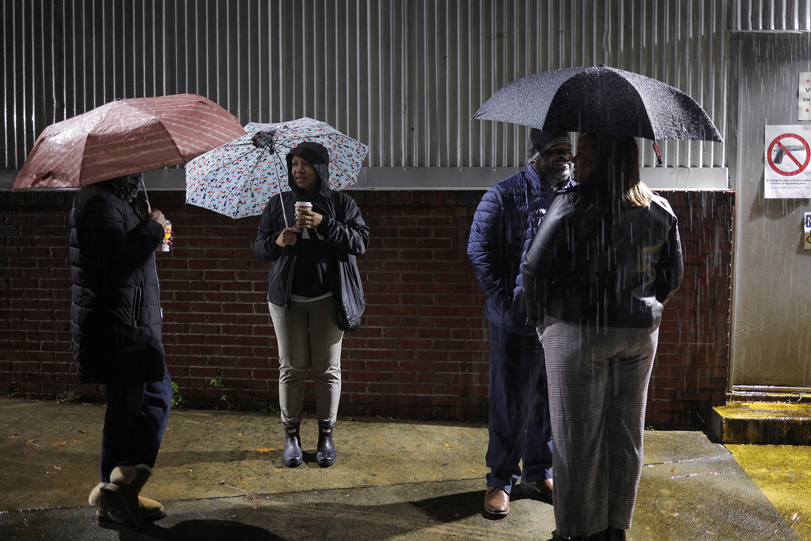 People wait in line to cast their ballot in Atlanta.