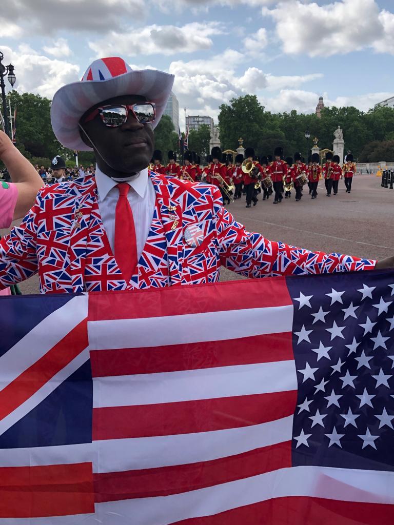 Joseph Afrane in his special suit.