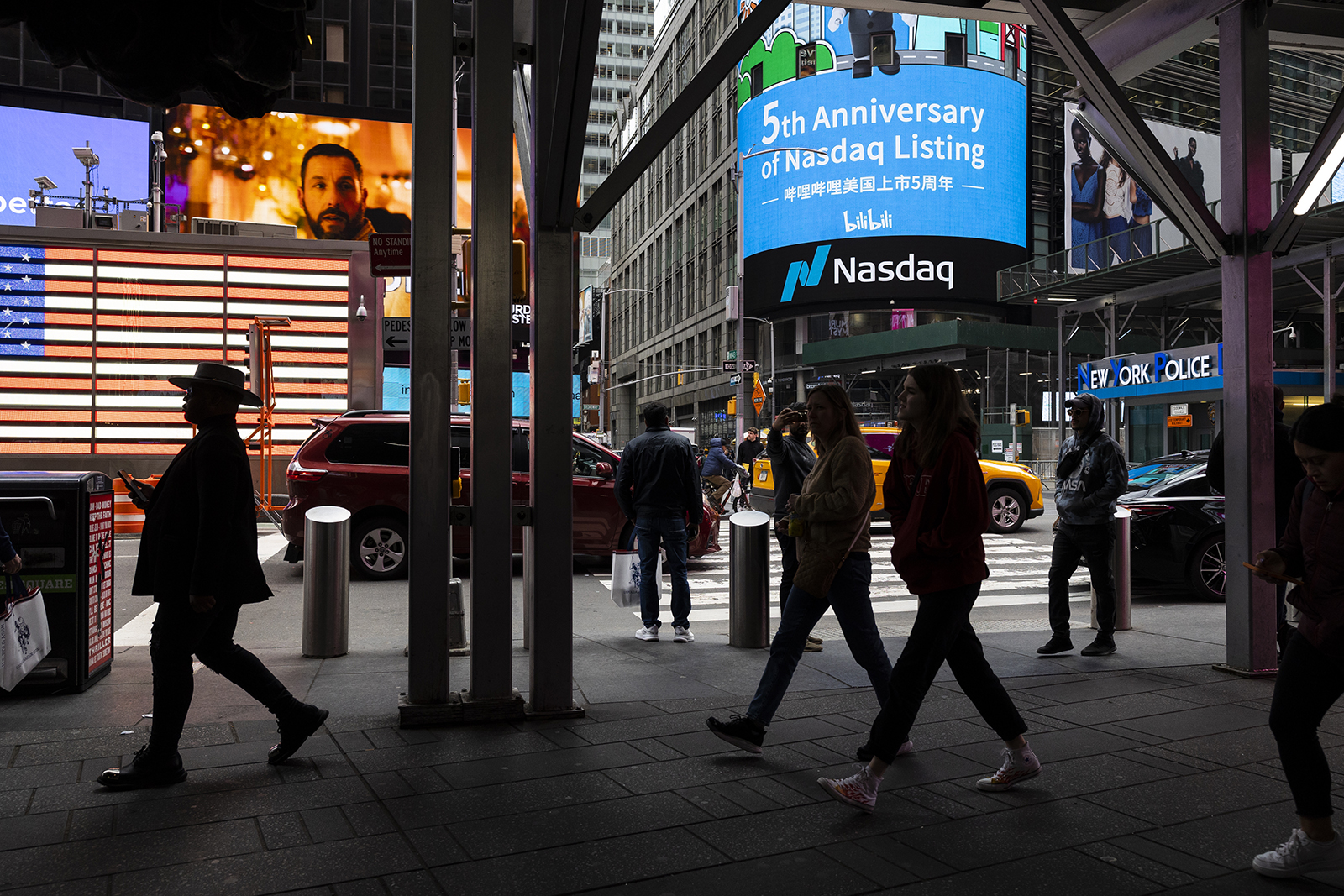 The Nasdaq MarketSite in New York on March 28.