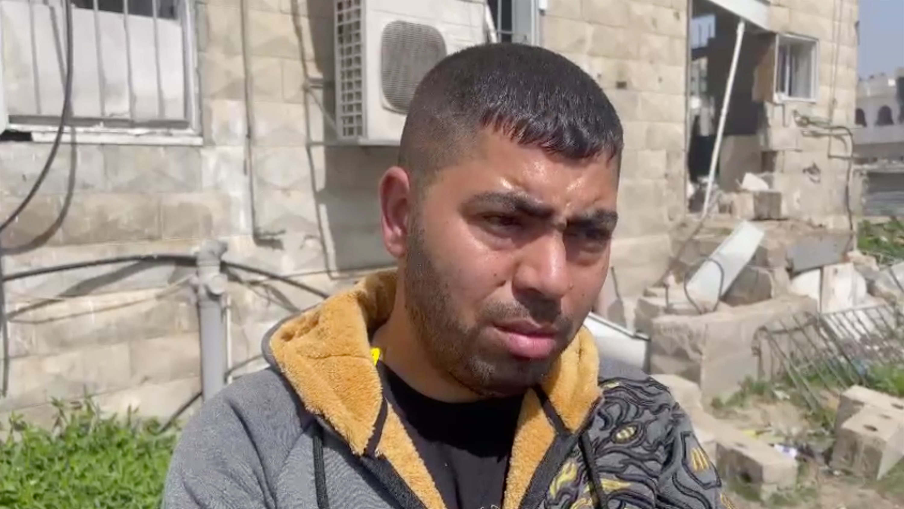 Mohammad Al Shawwa, pictured at Al Ahli Baptist Hospital, east of Gaza City, on March 28, told CNN he was detained by Israeli forces at Al-Shifa Hospital, stripped naked and left outside in the cold.