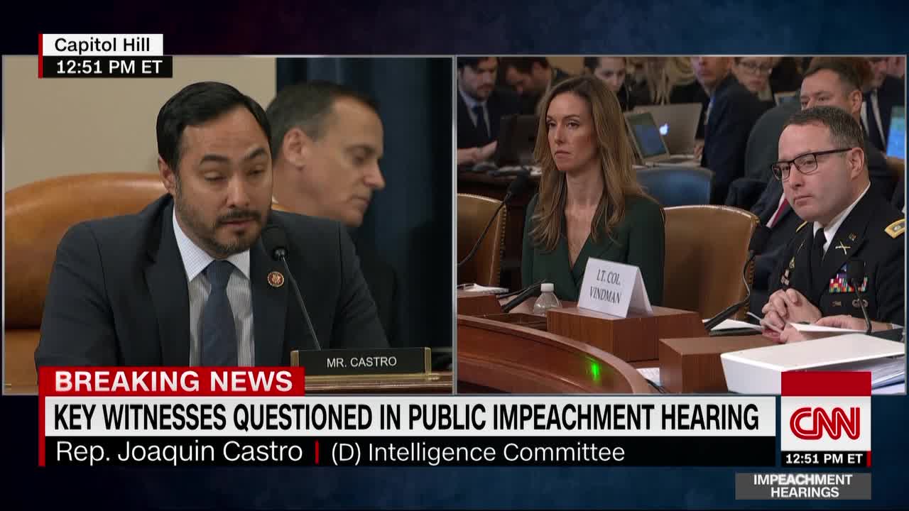 Castro And Vindman Have Identical Twins And It Made For A Moment Of Levity In The Hearing 4382