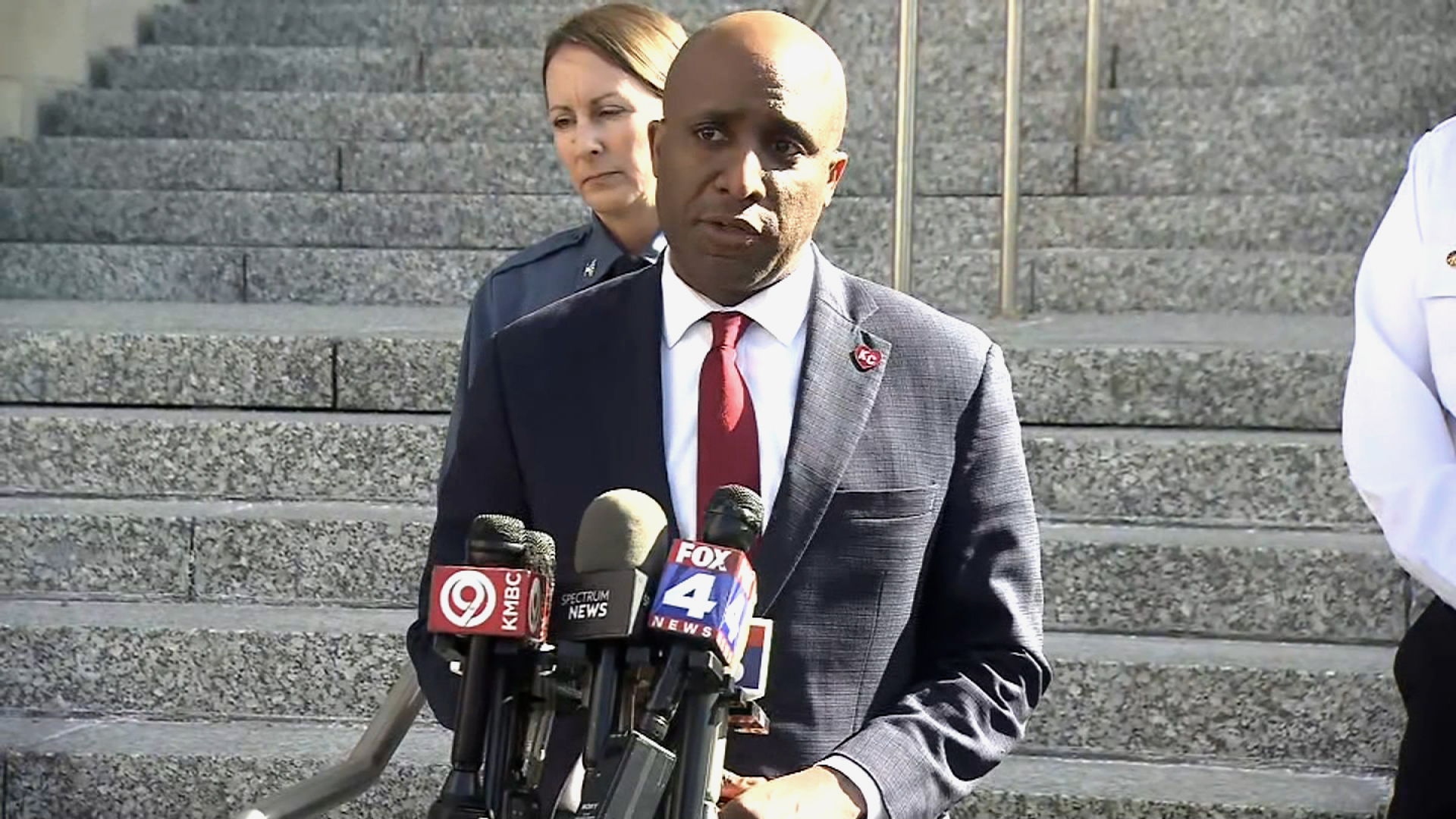 Kansas City Mayor Quinton Lucas speaks during a press conference on Thursday. 