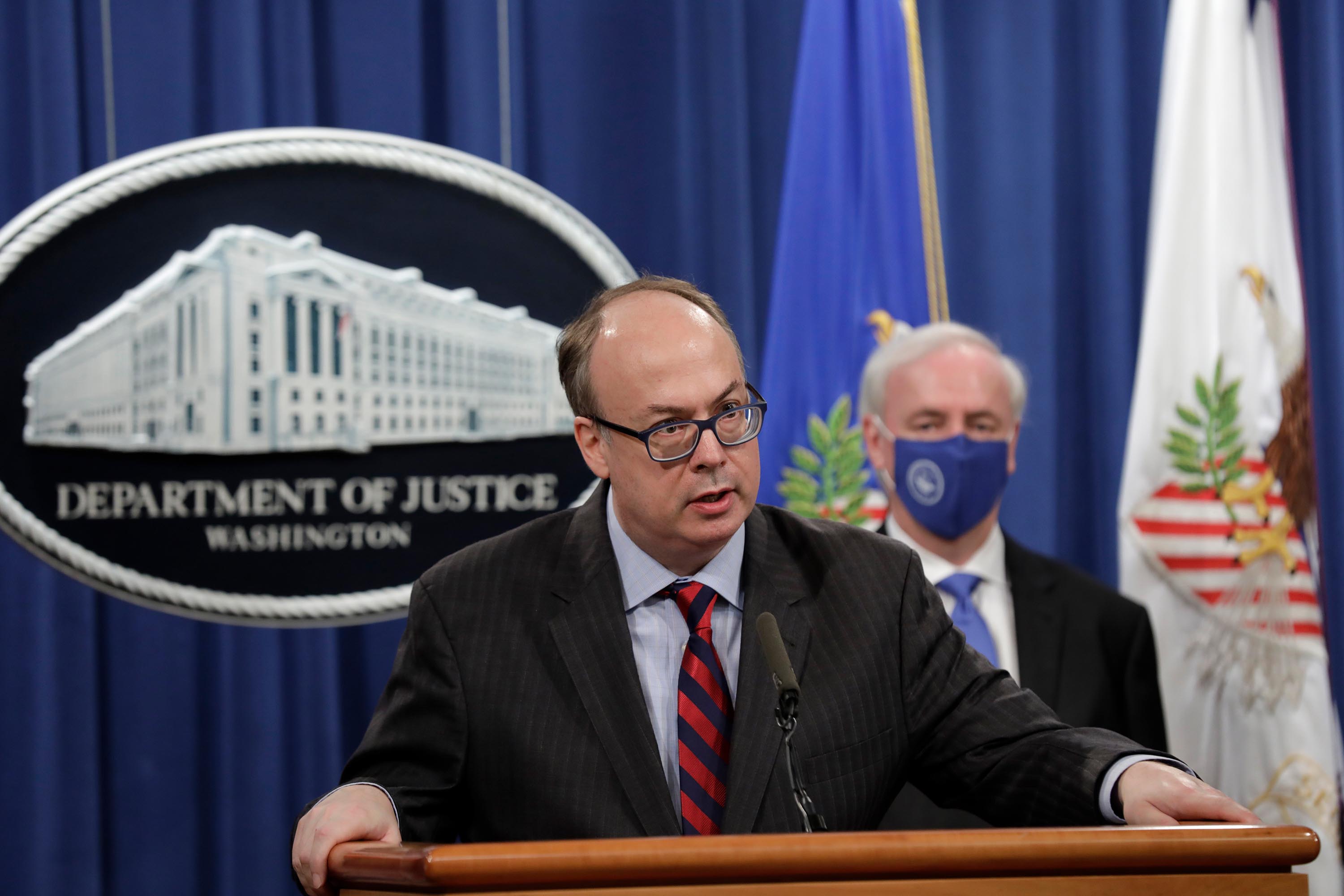 Jeffrey Clark speaks at a news conference at the Justice Department in Washington, DC, in 2020. 