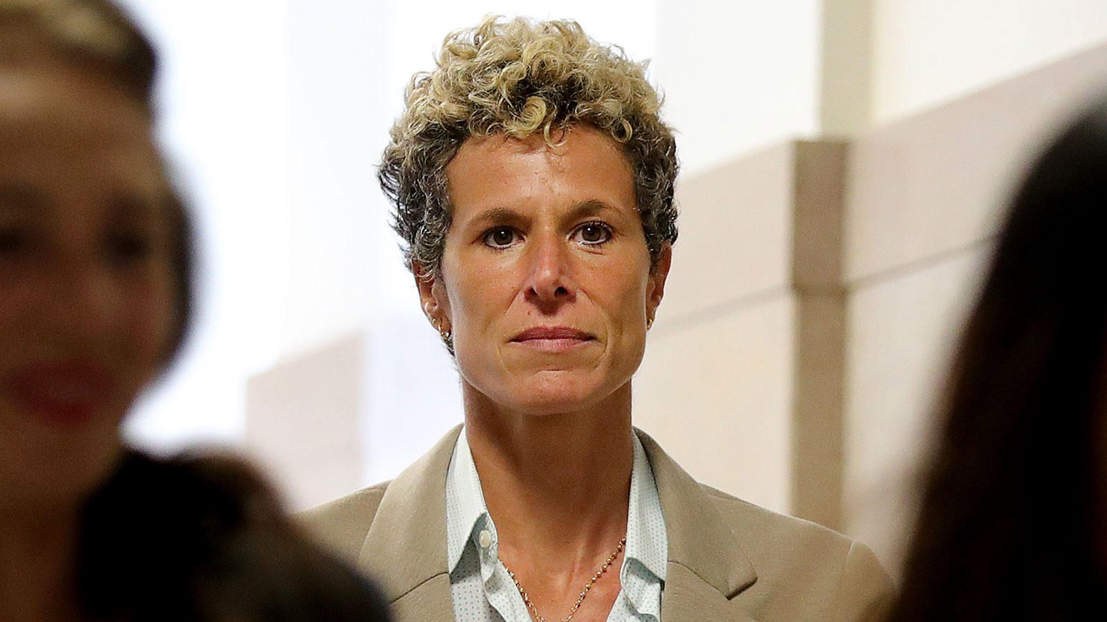 Andrea Constand attends Bill Cosby's sentencing hearing in Norristown, Pennsylvania, in 2018. 