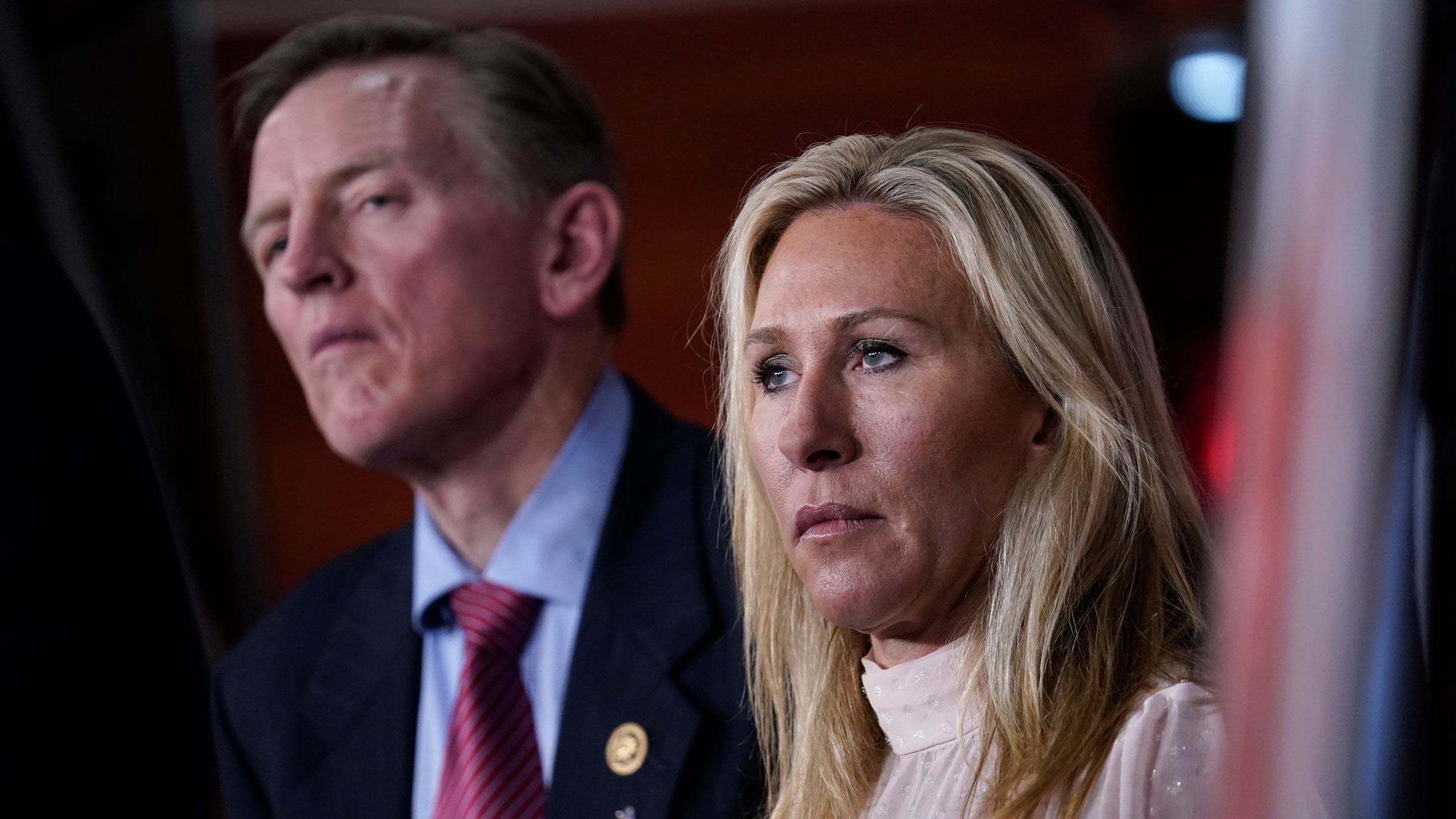 Kevin McCarthy had promised to restore committee assignments for Reps. Marjorie Taylor Greene and Paul Gosar, seen here.